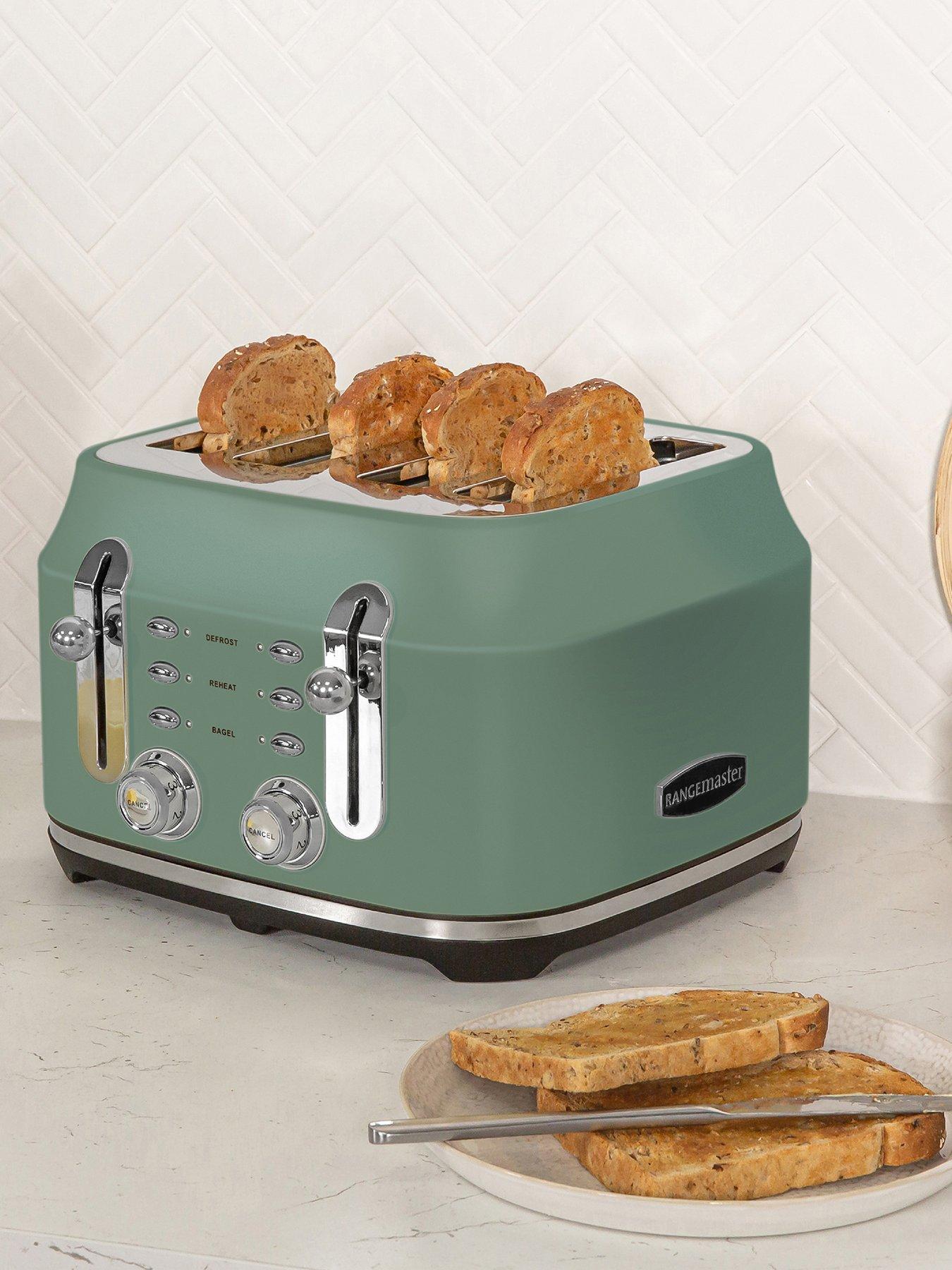 Image 3 of 6 of Rangemaster Classic 4 Slice Toaster - Mineral Green
