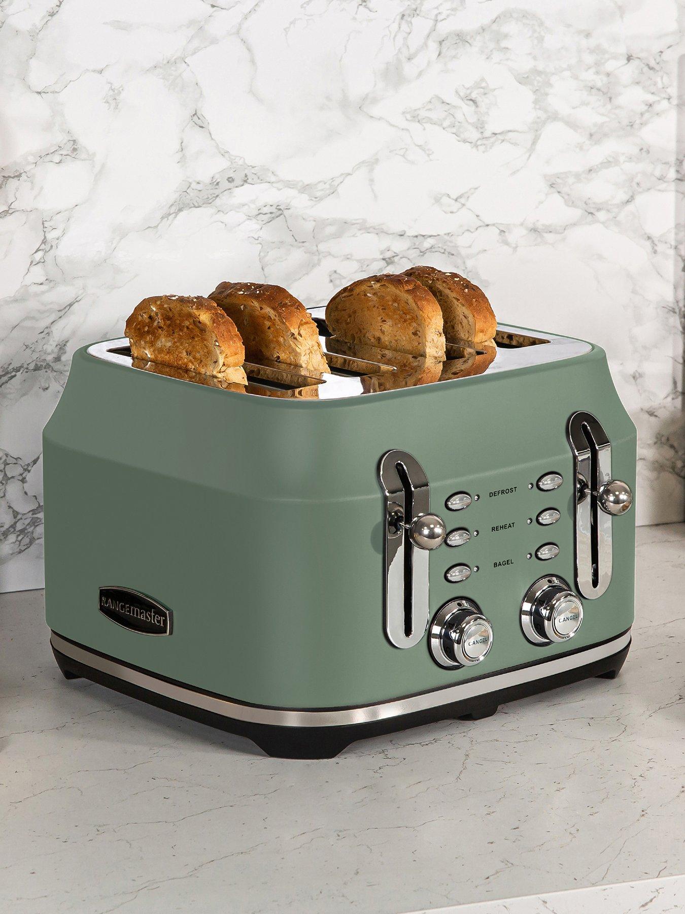 Image 4 of 6 of Rangemaster Classic 4 Slice Toaster - Mineral Green