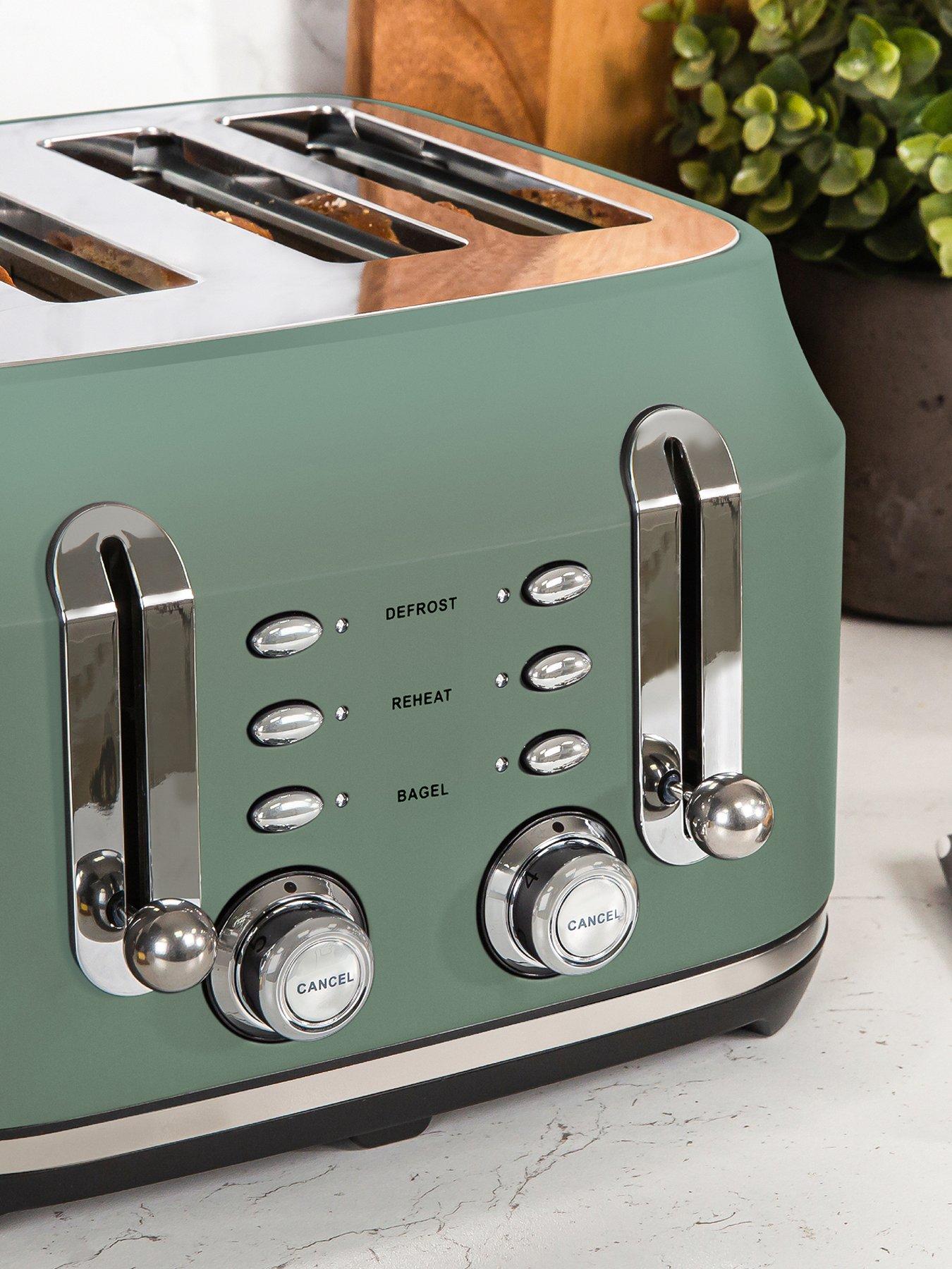Image 5 of 6 of Rangemaster Classic 4 Slice Toaster - Mineral Green