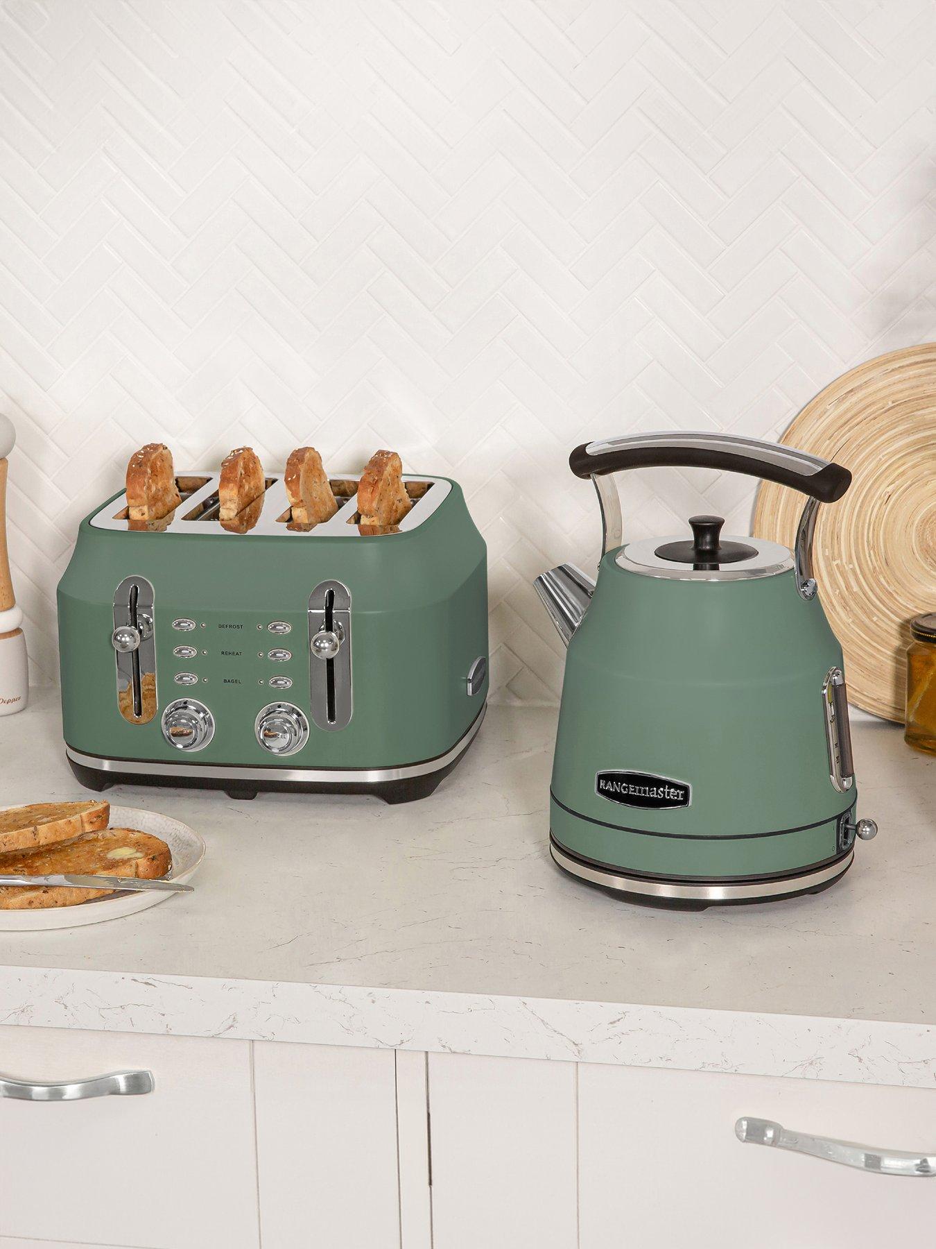 Image 6 of 6 of Rangemaster Classic 4 Slice Toaster - Mineral Green