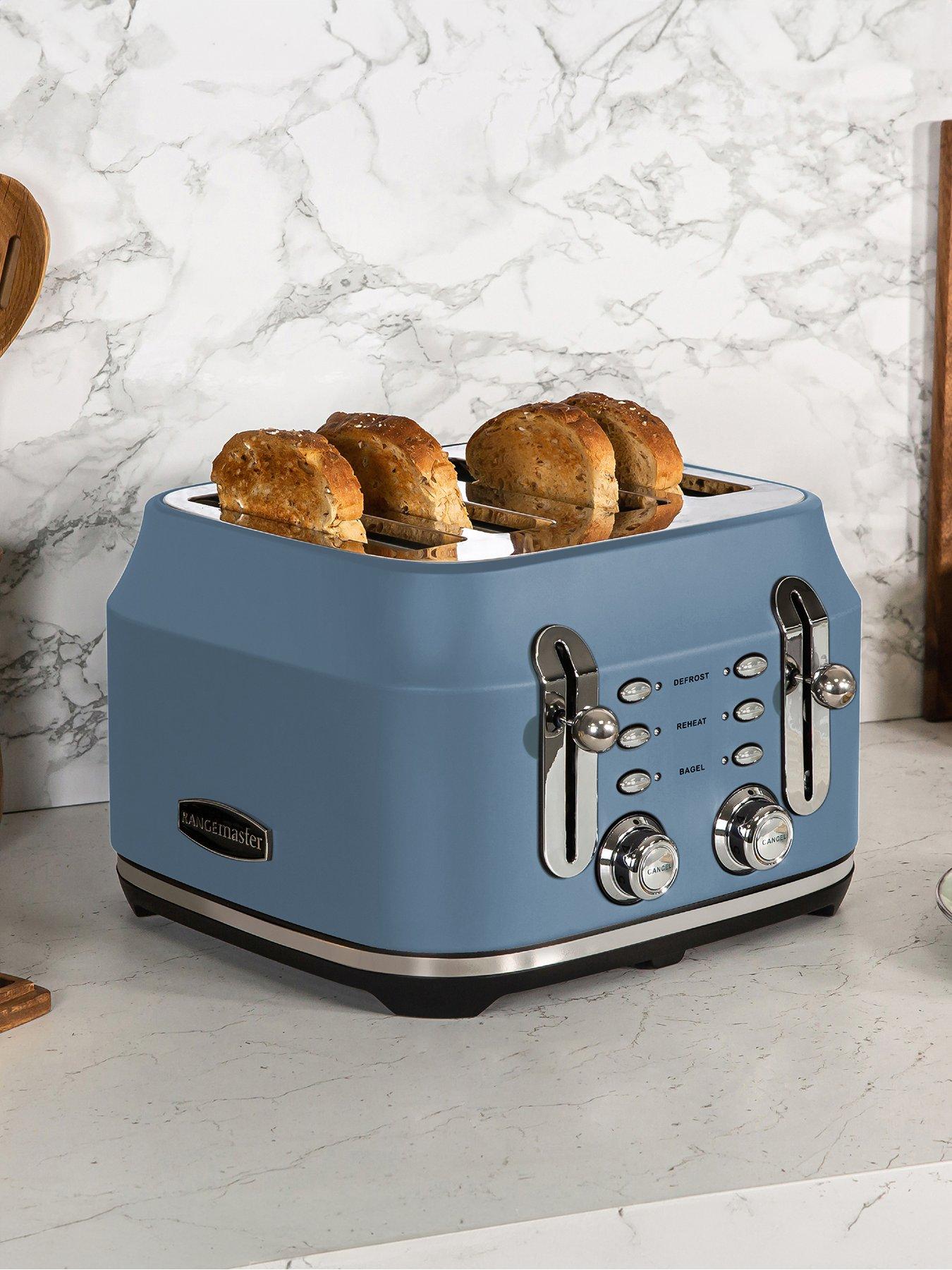 Image 4 of 6 of Rangemaster Classic 4 Slice Toaster - Stone Blue