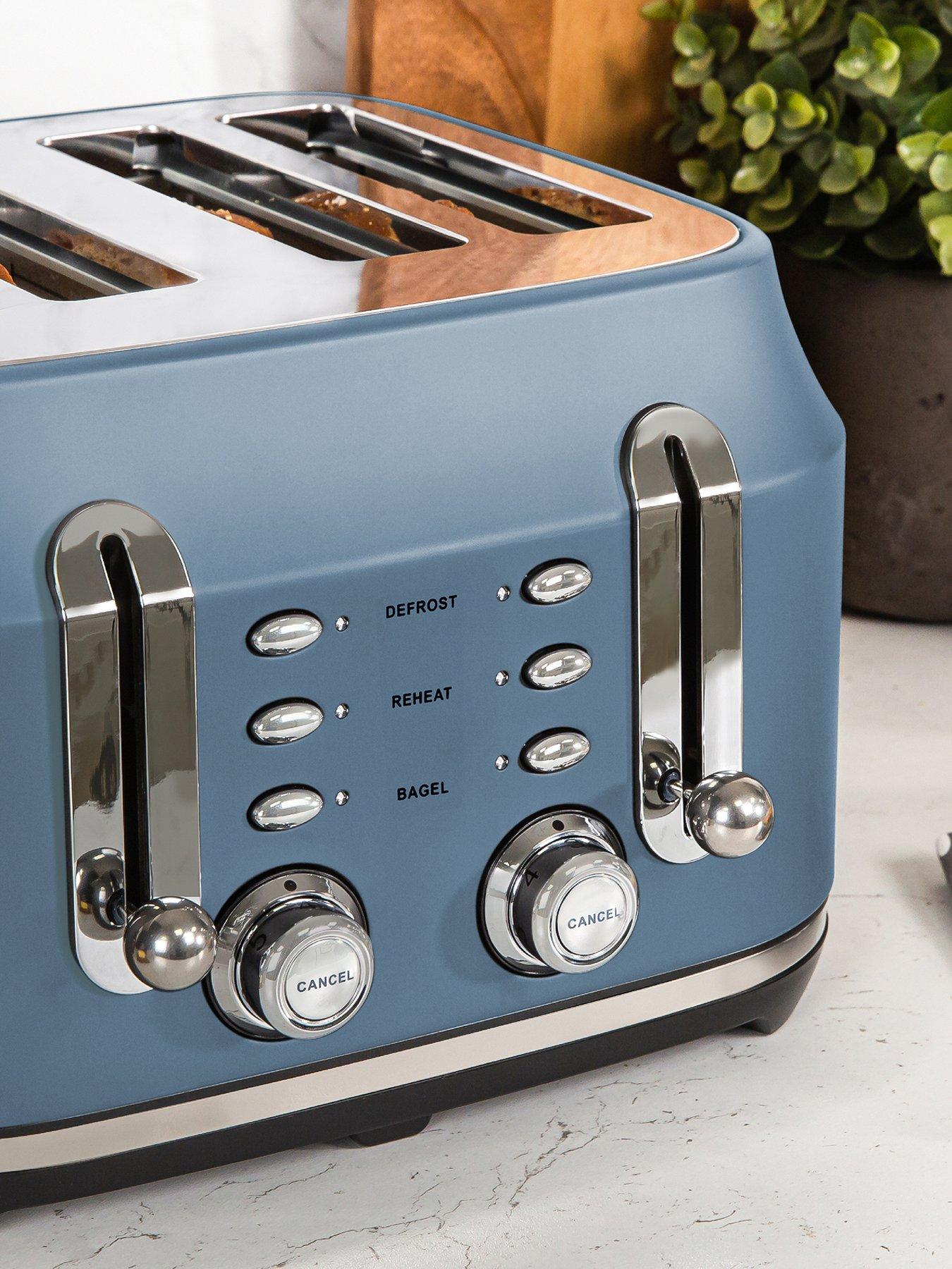 Image 5 of 6 of Rangemaster Classic 4 Slice Toaster - Stone Blue
