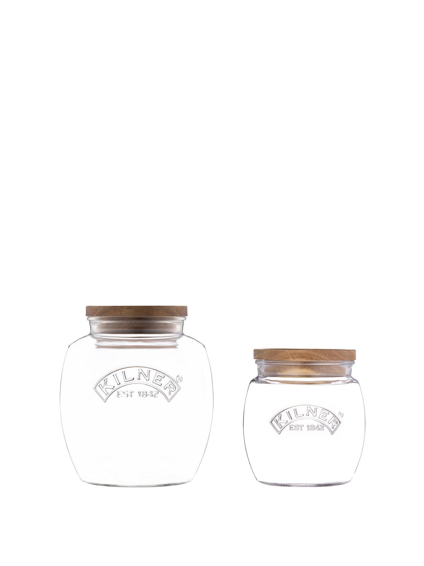 Image 2 of 4 of KILNER Set Of 2 Universal Jars with Wooden Lid