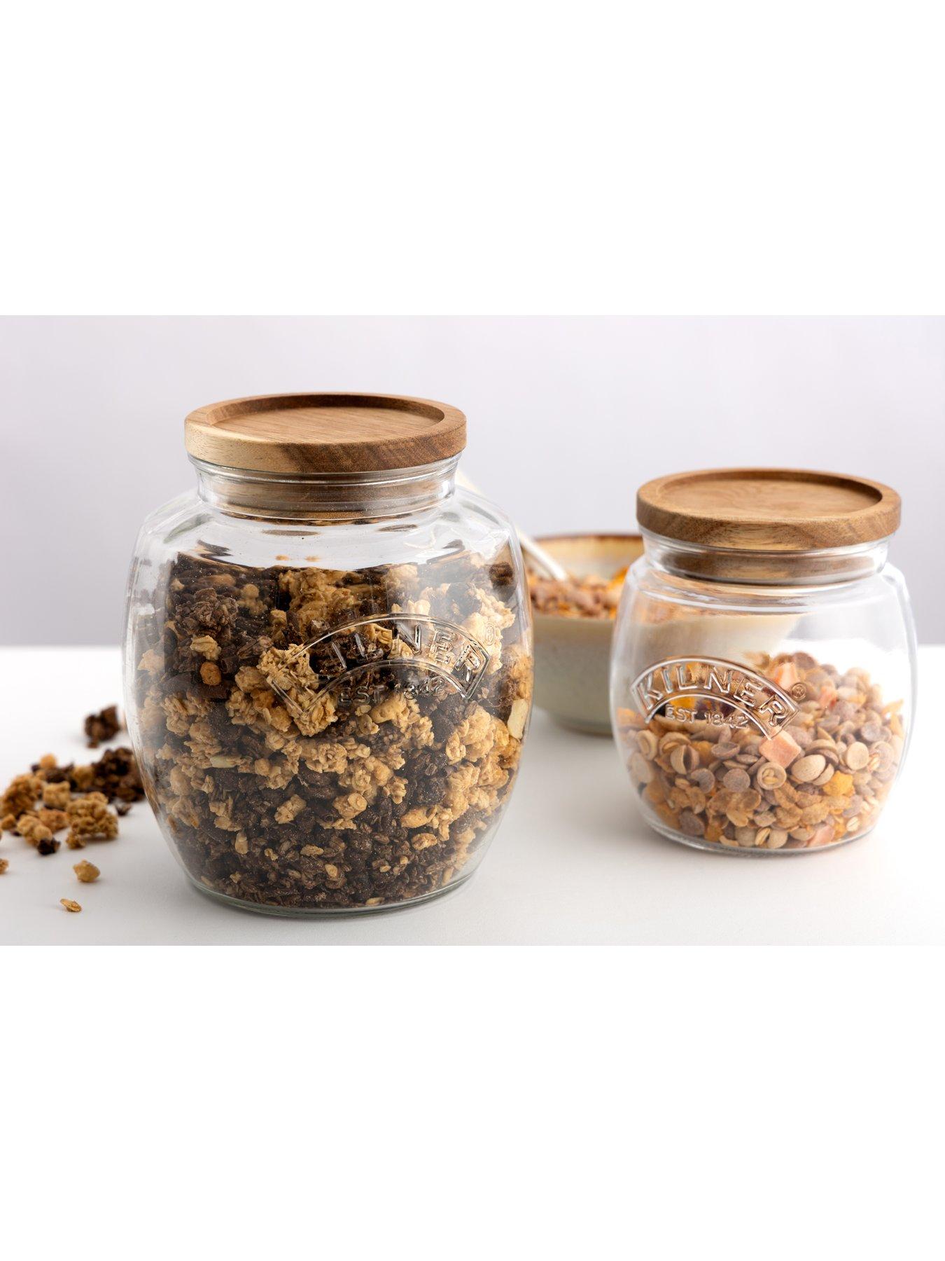 Image 4 of 4 of KILNER Set Of 2 Universal Jars with Wooden Lid