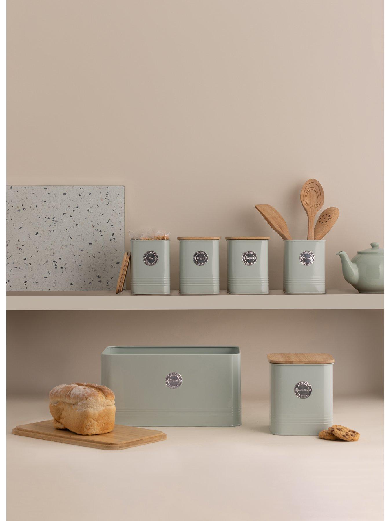 Image 1 of 5 of Typhoon Living Squircle Set of 3 Tea, Coffee, Sugar Canisters - Mint Green