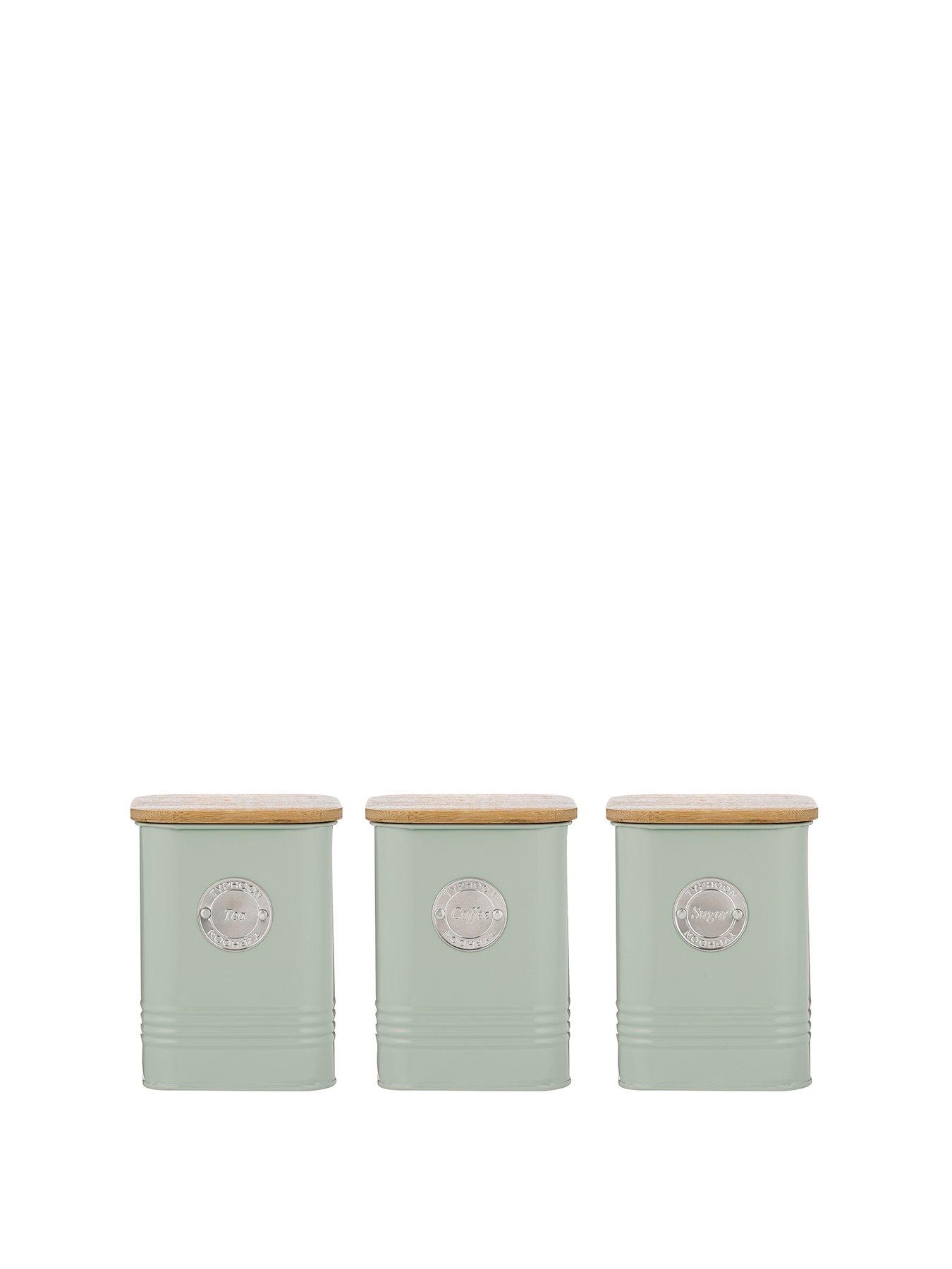 Image 2 of 5 of Typhoon Living Squircle Set of 3 Tea, Coffee, Sugar Canisters - Mint Green