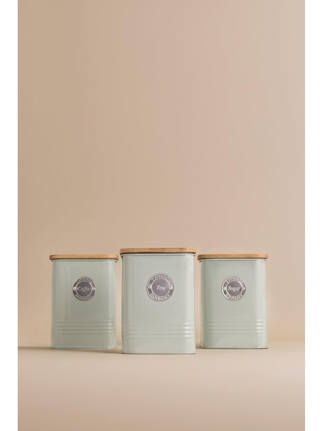 Image 3 of 5 of Typhoon Living Squircle Set of 3 Tea, Coffee, Sugar Canisters - Mint Green