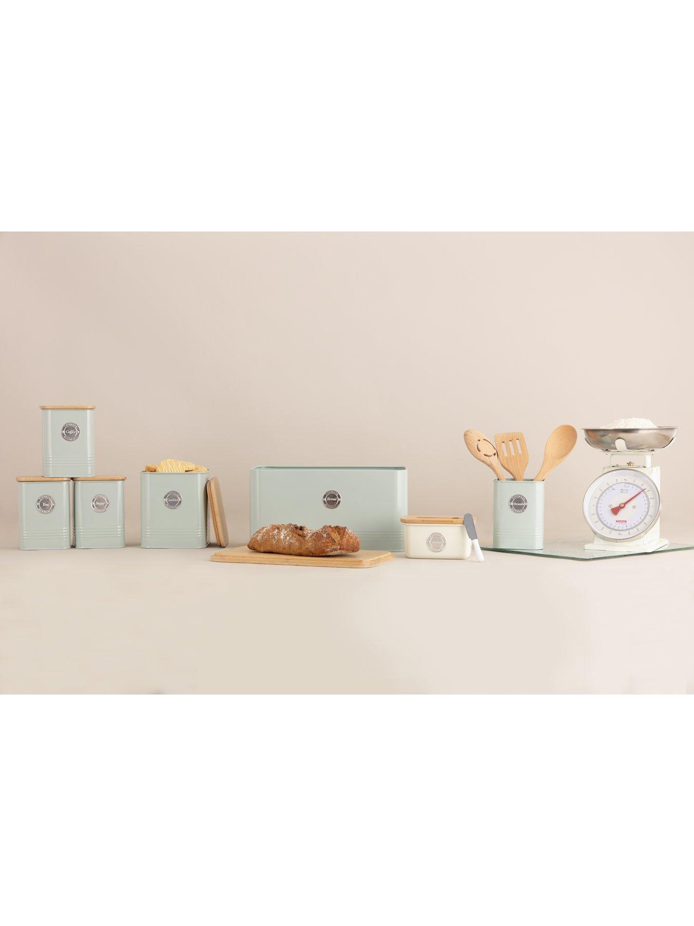 Image 5 of 5 of Typhoon Living Squircle Set of 3 Tea, Coffee, Sugar Canisters - Mint Green