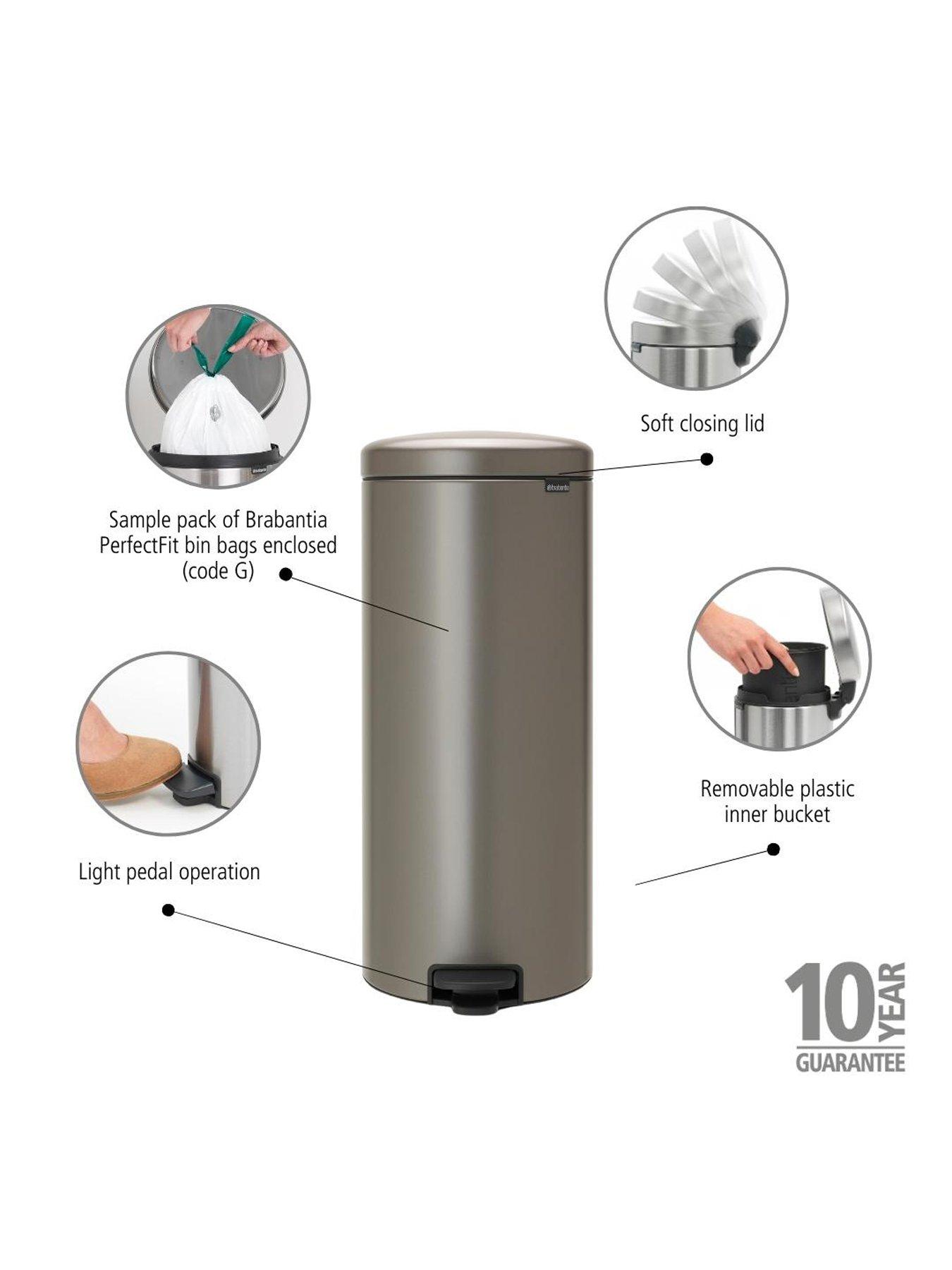 brabantia-newicon-30-litre-pedal-bin-in-platinumdetail