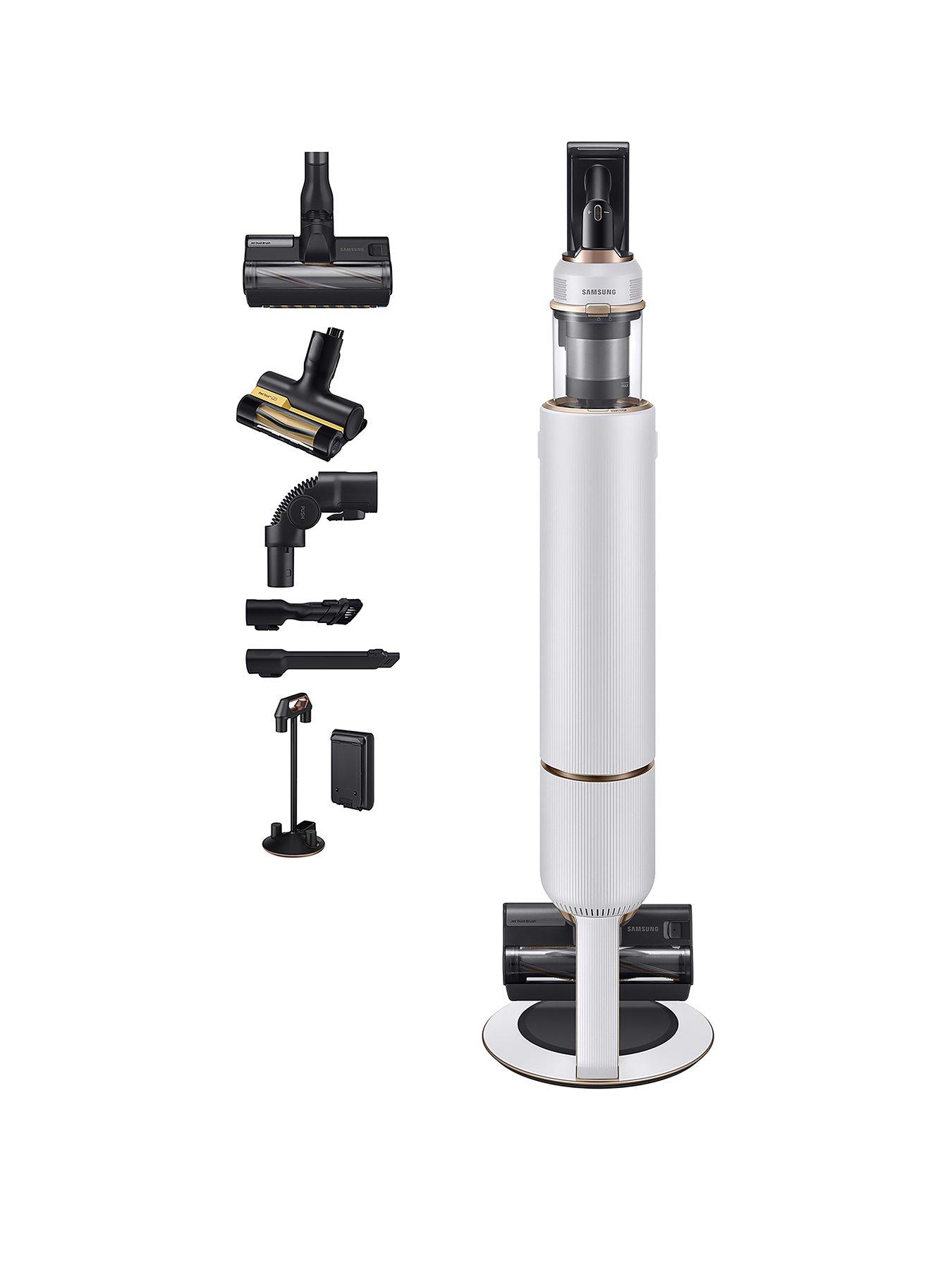 Samsung Bespoke Jet™ PLUS Pet Cordless Stick Vacuum Cleaner, Max 210W Suction Power with All-in-One Clean Station - Misty White