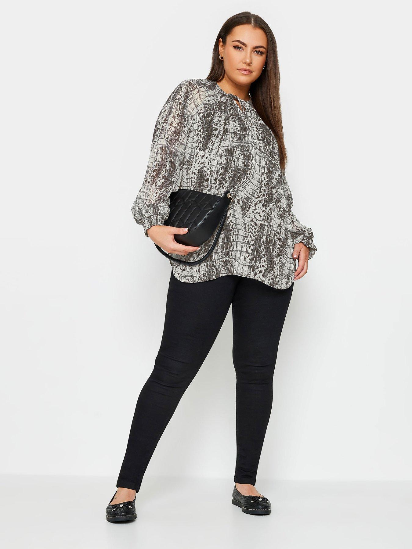 yours-curve-long-sleeve-tie-neck-blouse-greyback