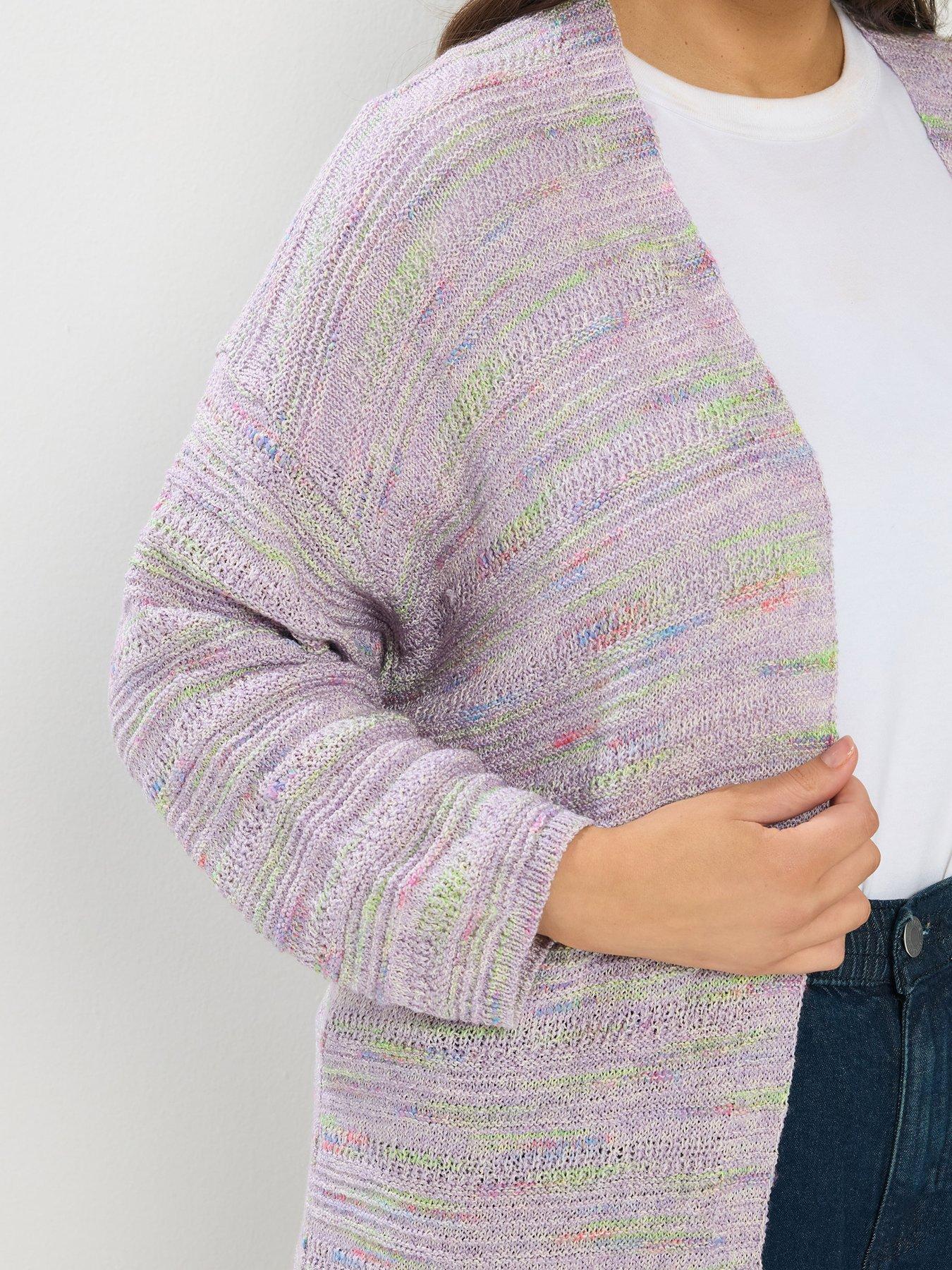 yours-curve-stripe-space-dyed-cardigan-purpleoutfit