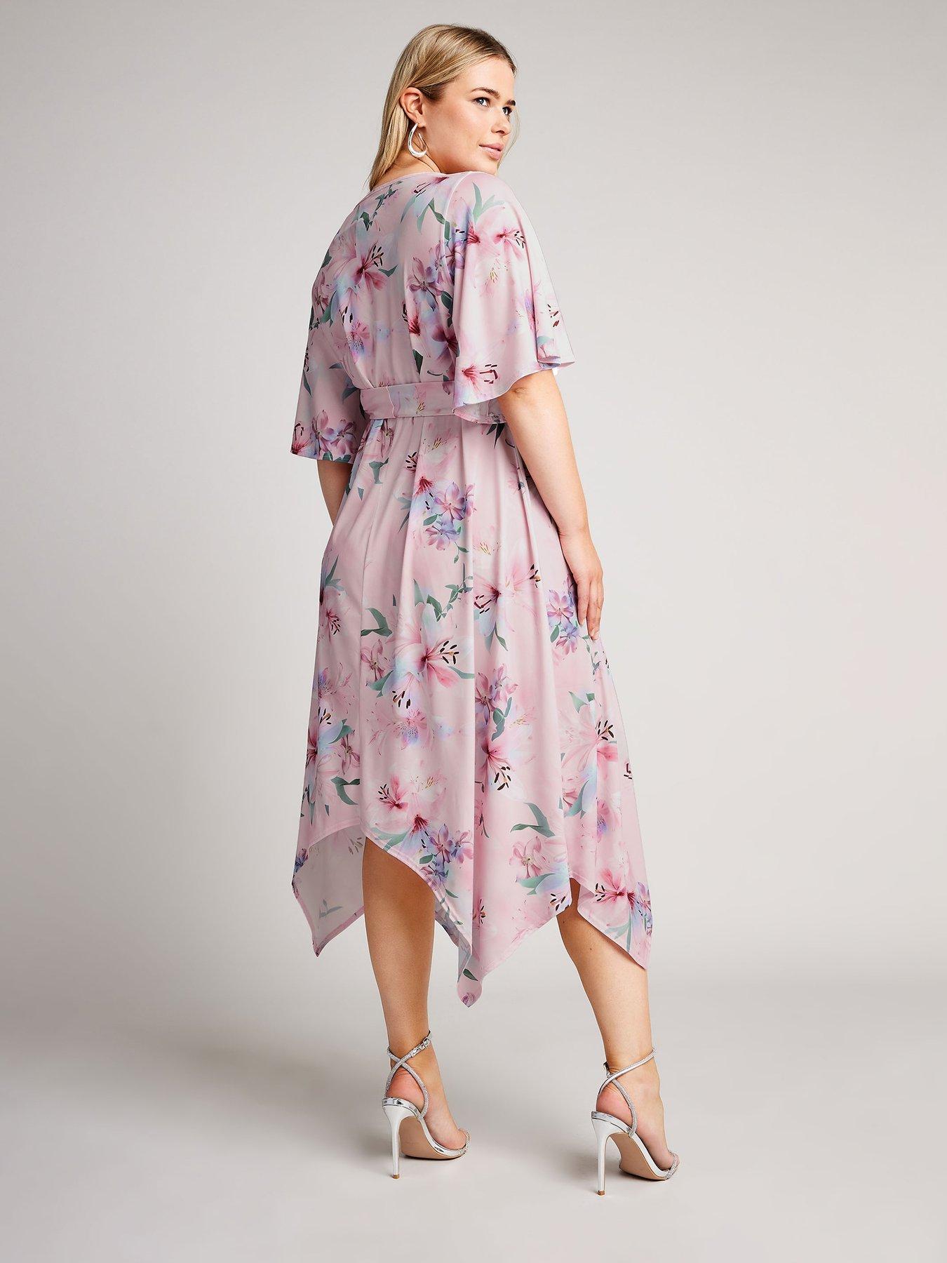 yours-curve-floral-hanky-hem-wrap-dress-pinkstillFront