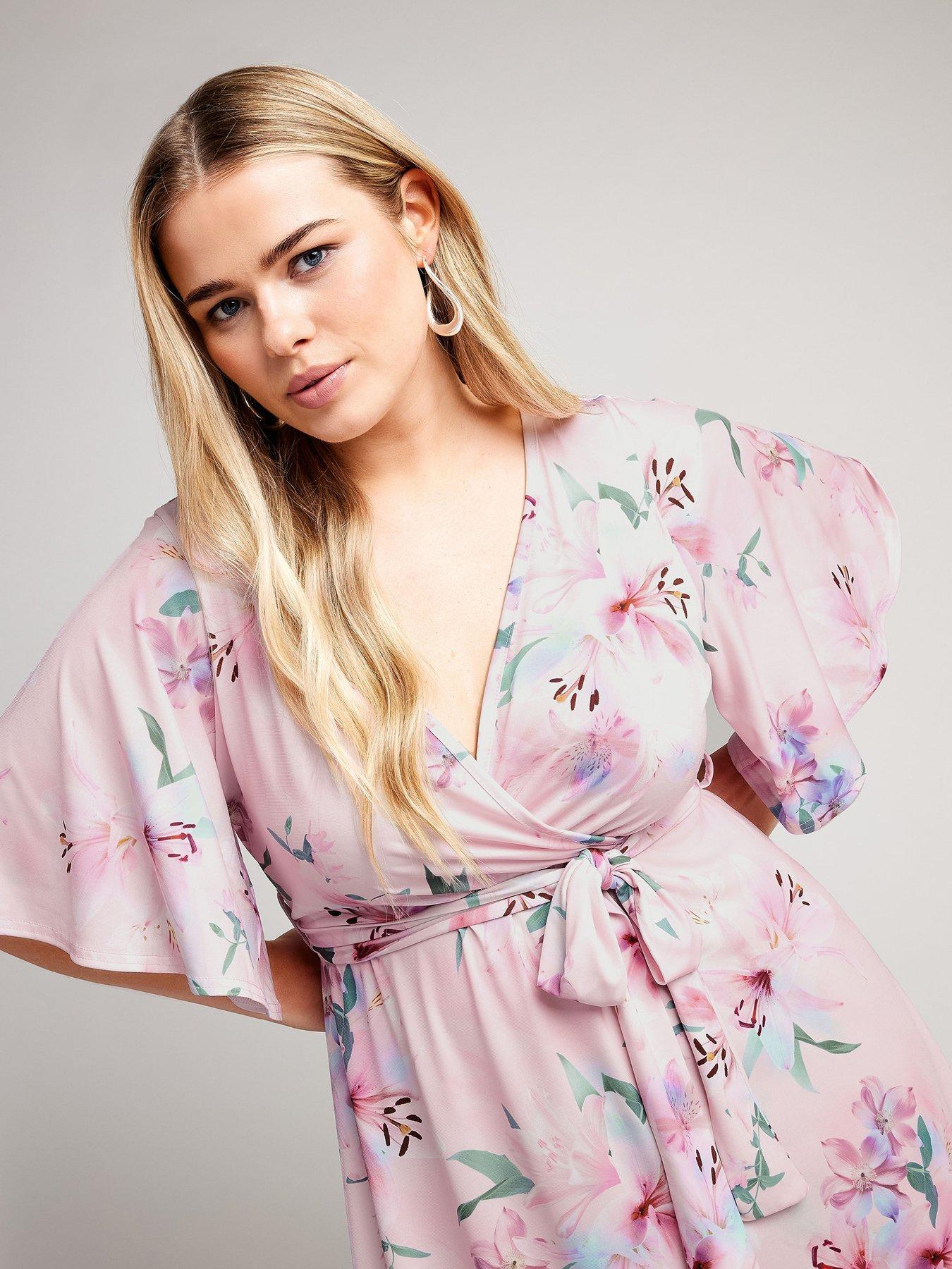 yours-curve-floral-hanky-hem-wrap-dress-pinkoutfit