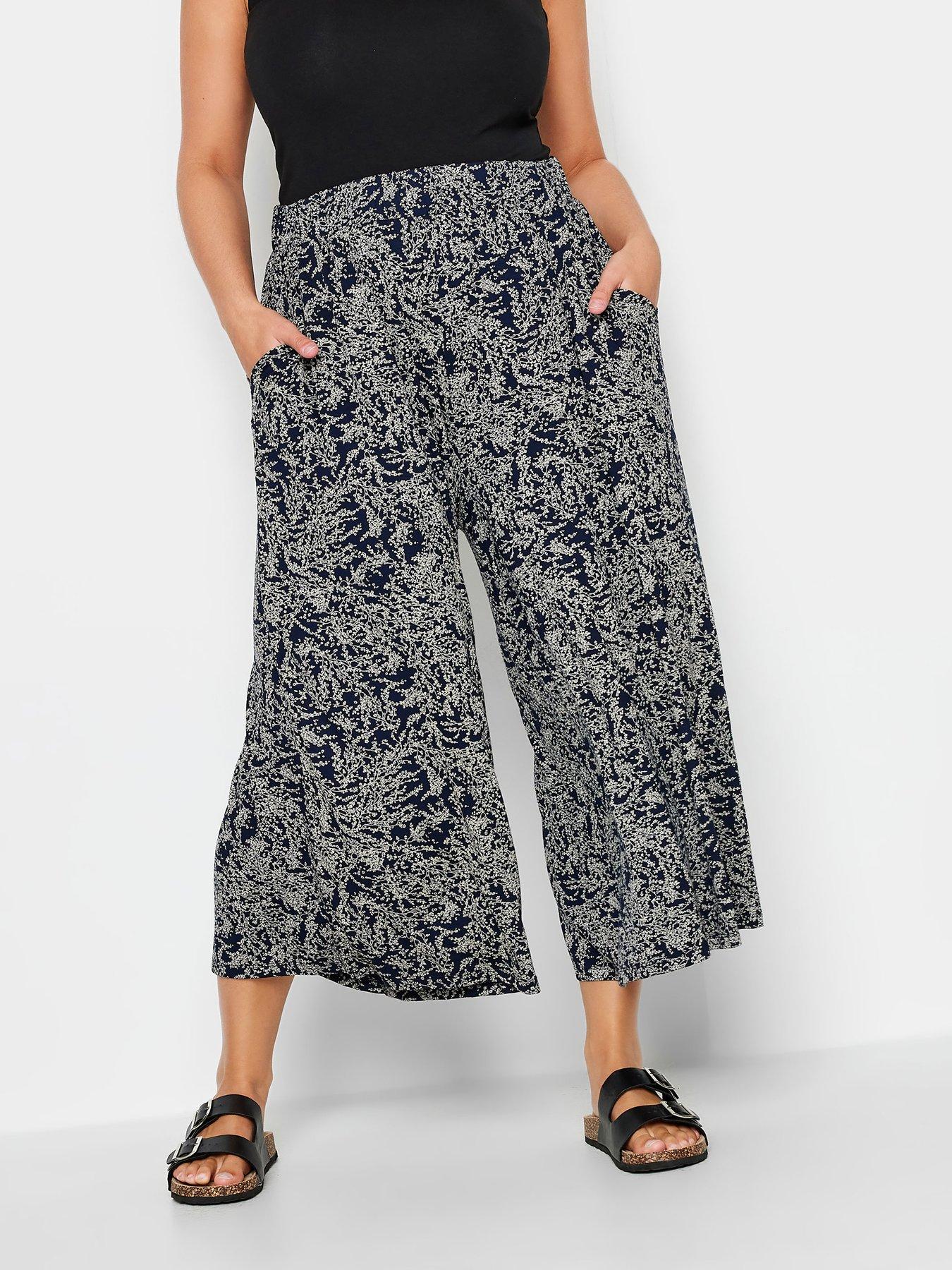 yours-curve-ditsy-floral-midaxi-culotte