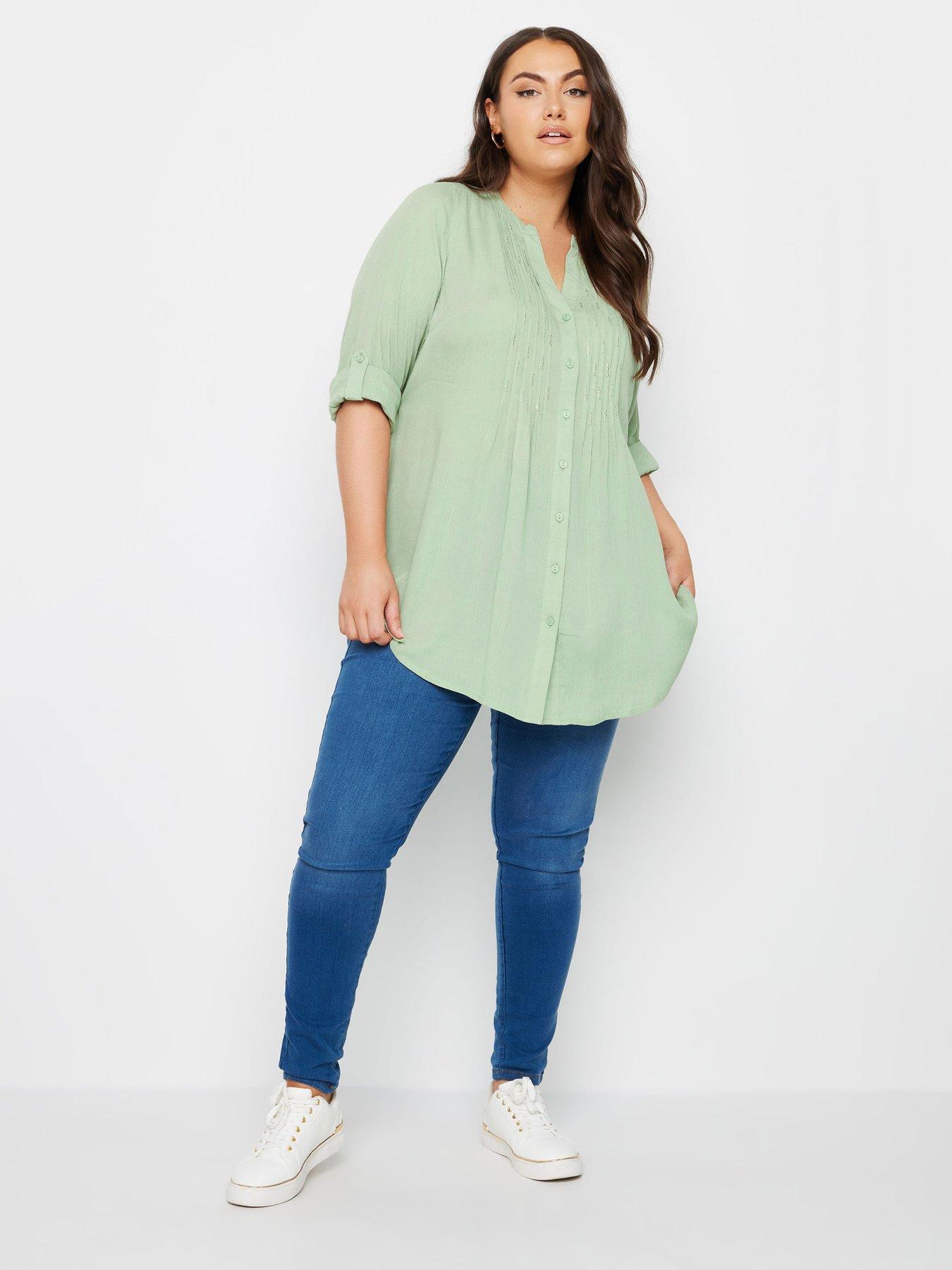 yours-curve-pintuck-shirt-solid-sage-greenback