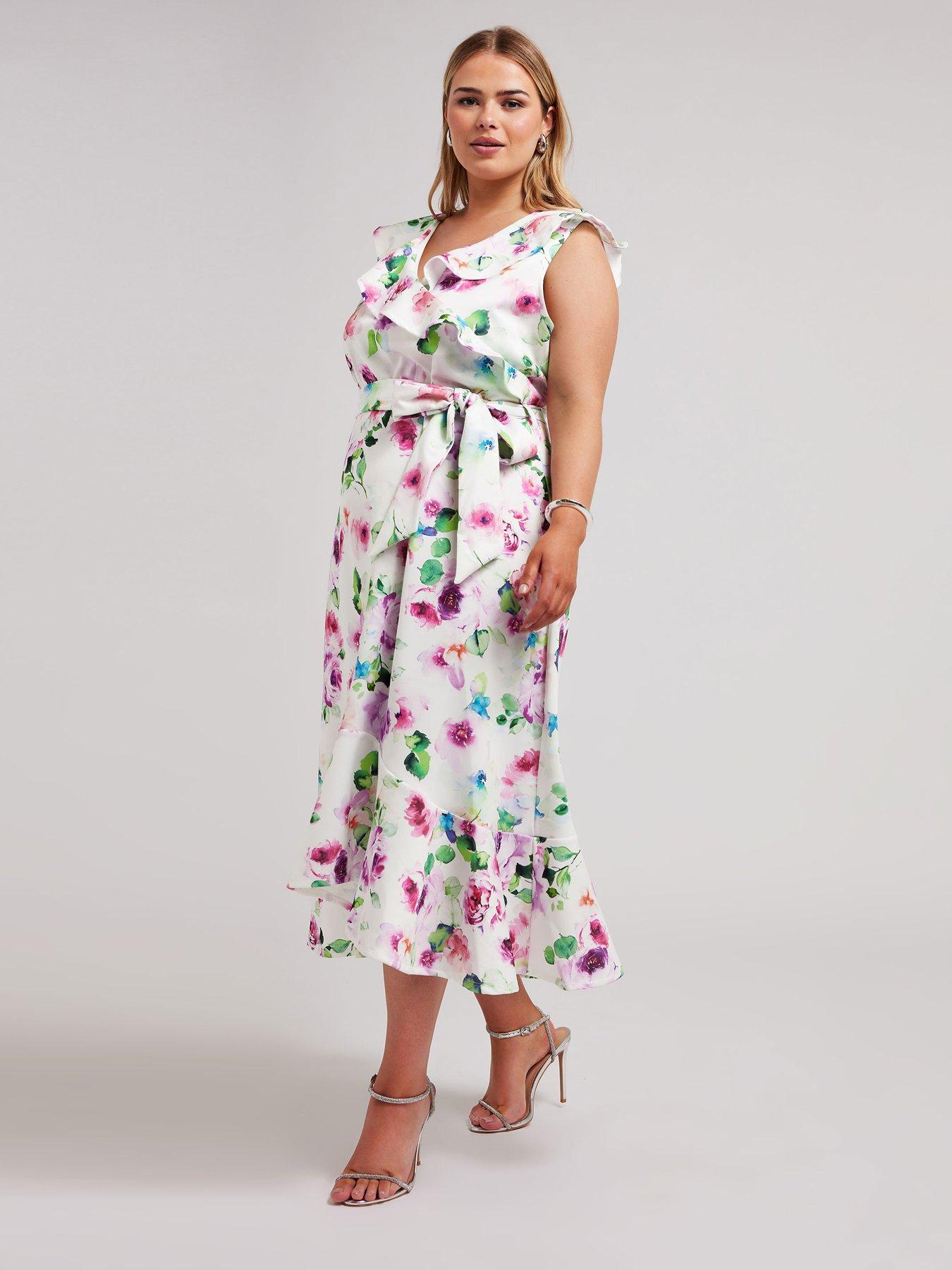 yours-curve-floral-ruffle-wrap-dress-whiteback