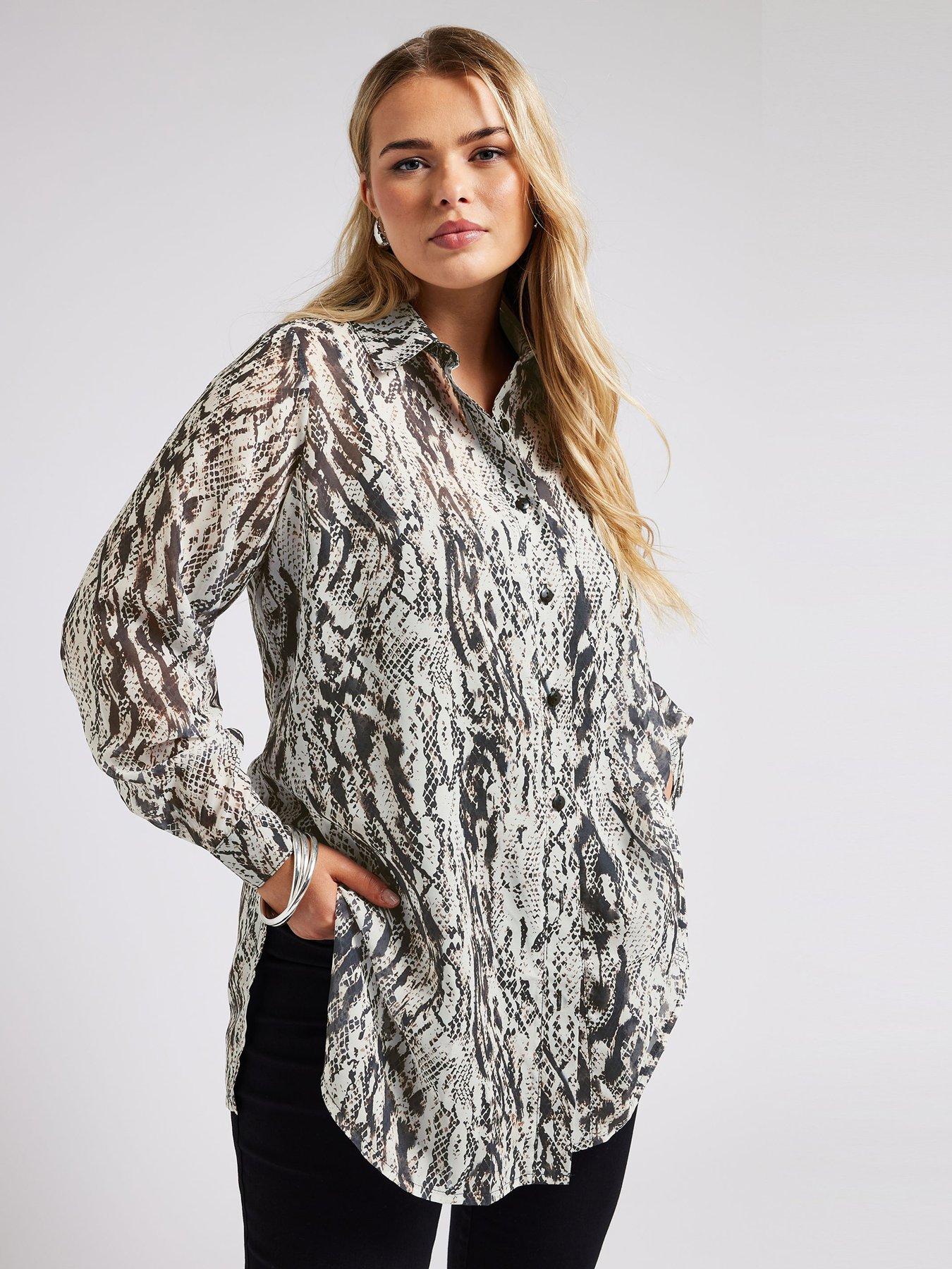 yours-curve-animal-snake-print-shirtfront