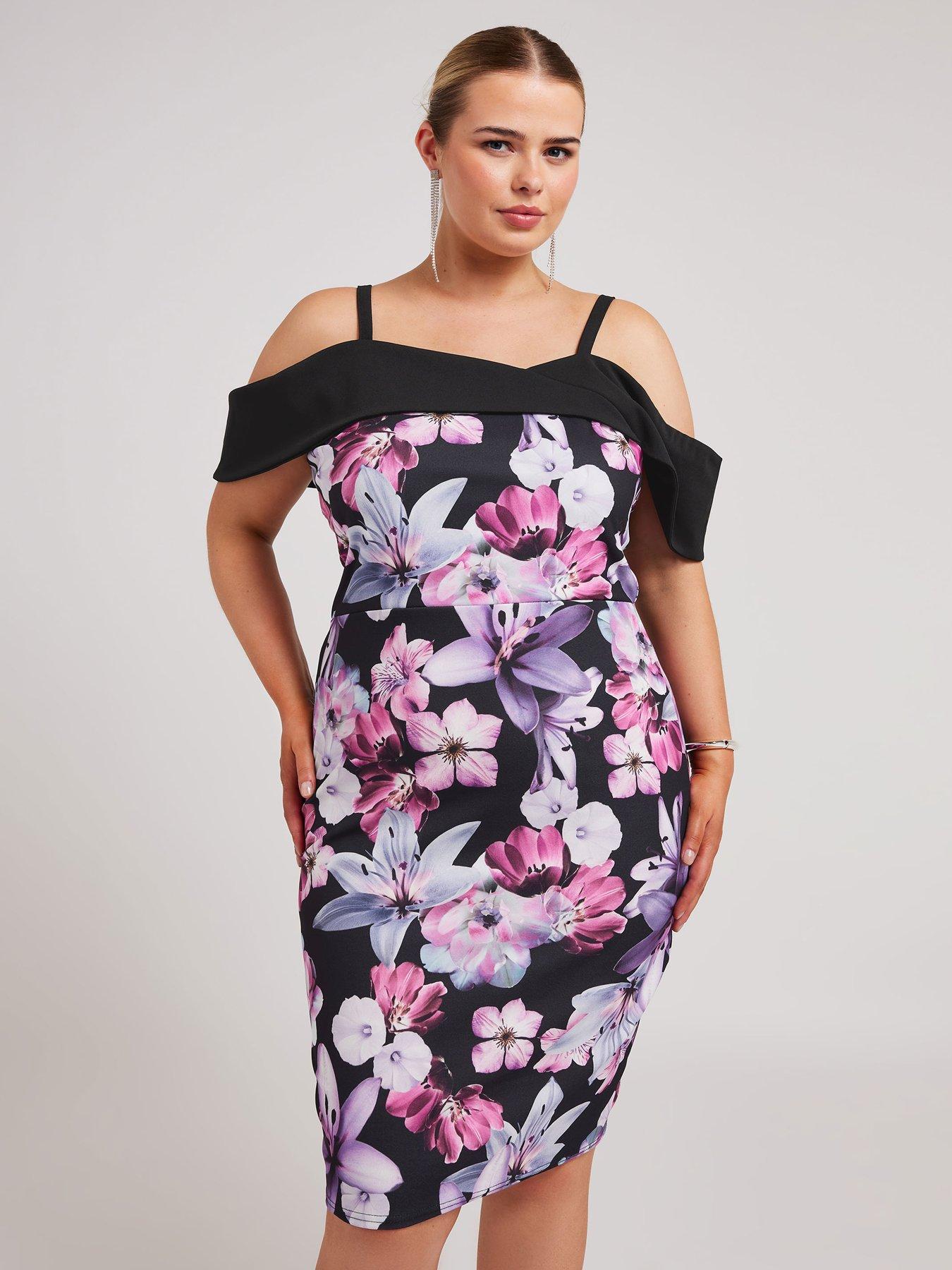 yours-curve-floral-bardot-shift-dressback