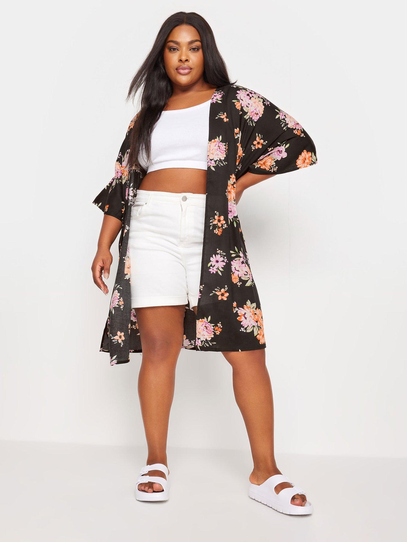 yours-curve-longline-duster-floral