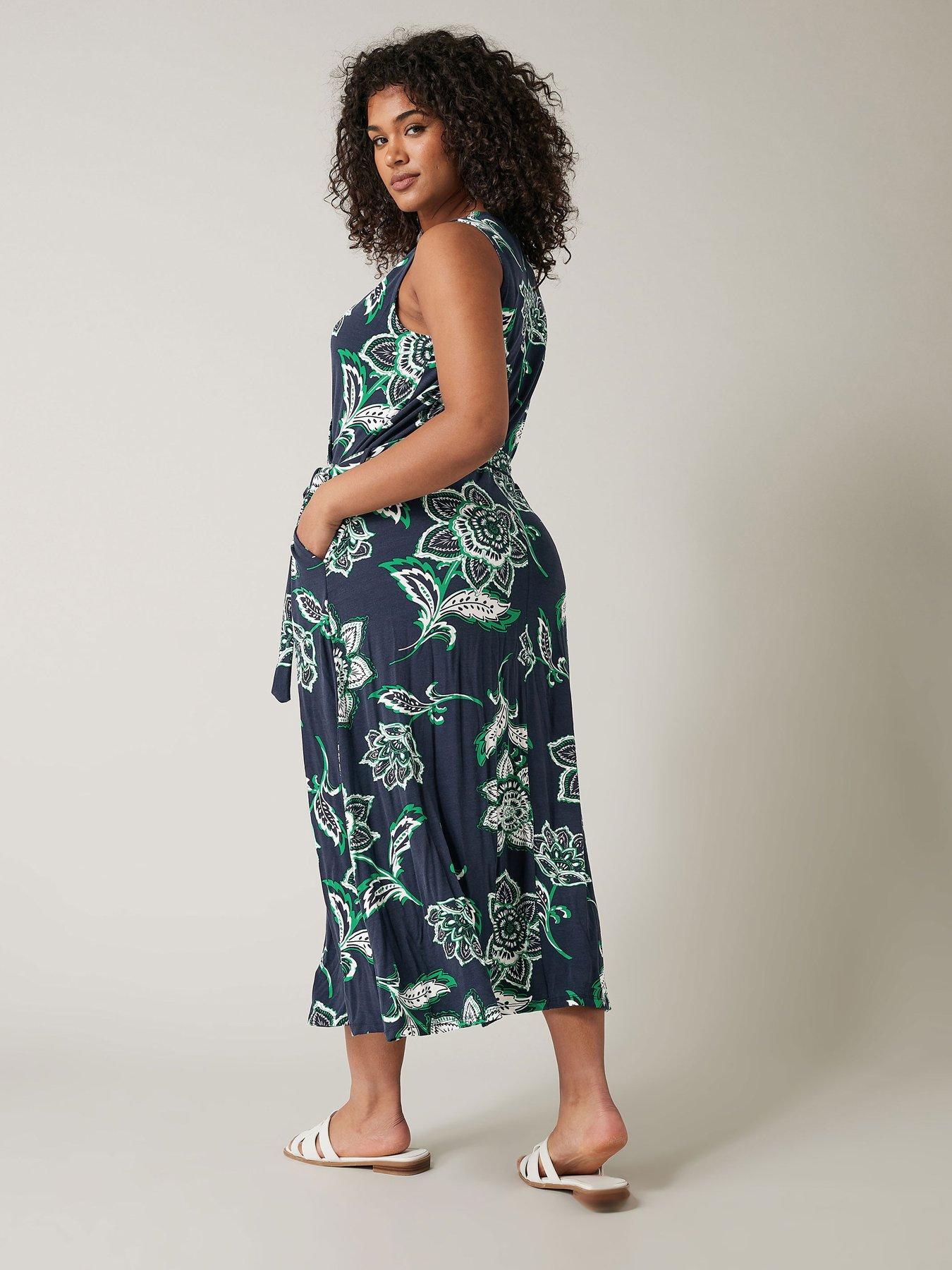 evans-sleeveless-wrap-dress-navygreen-paisleystillFront