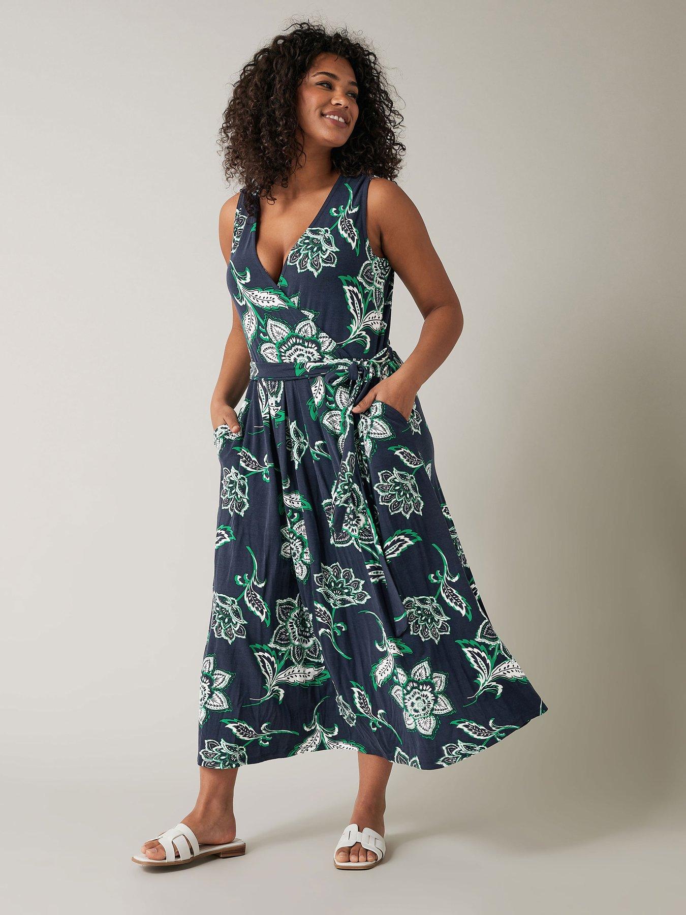 evans-sleeveless-wrap-dress-navygreen-paisleyback