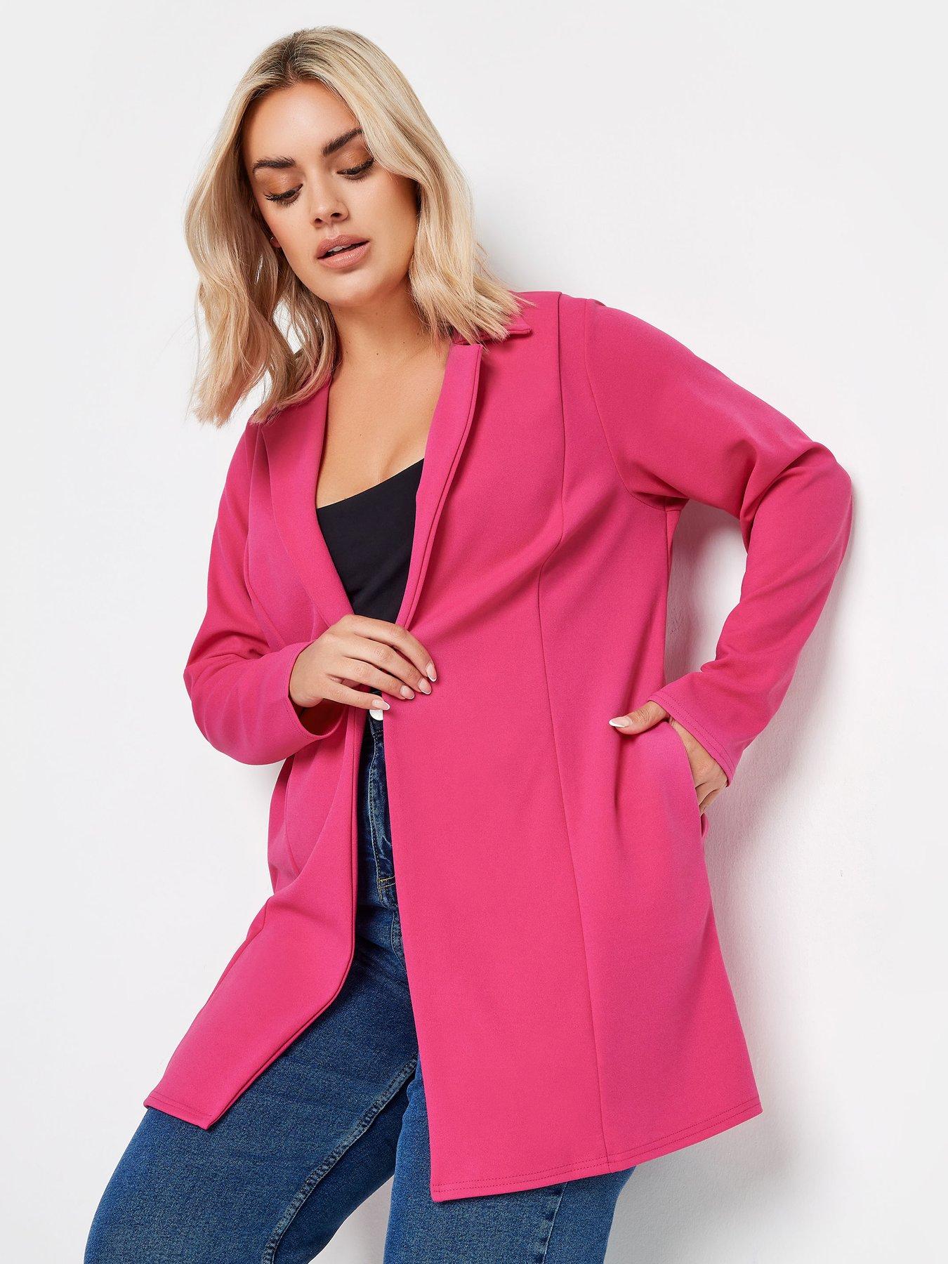 yours-curve-hot-pink-blazer