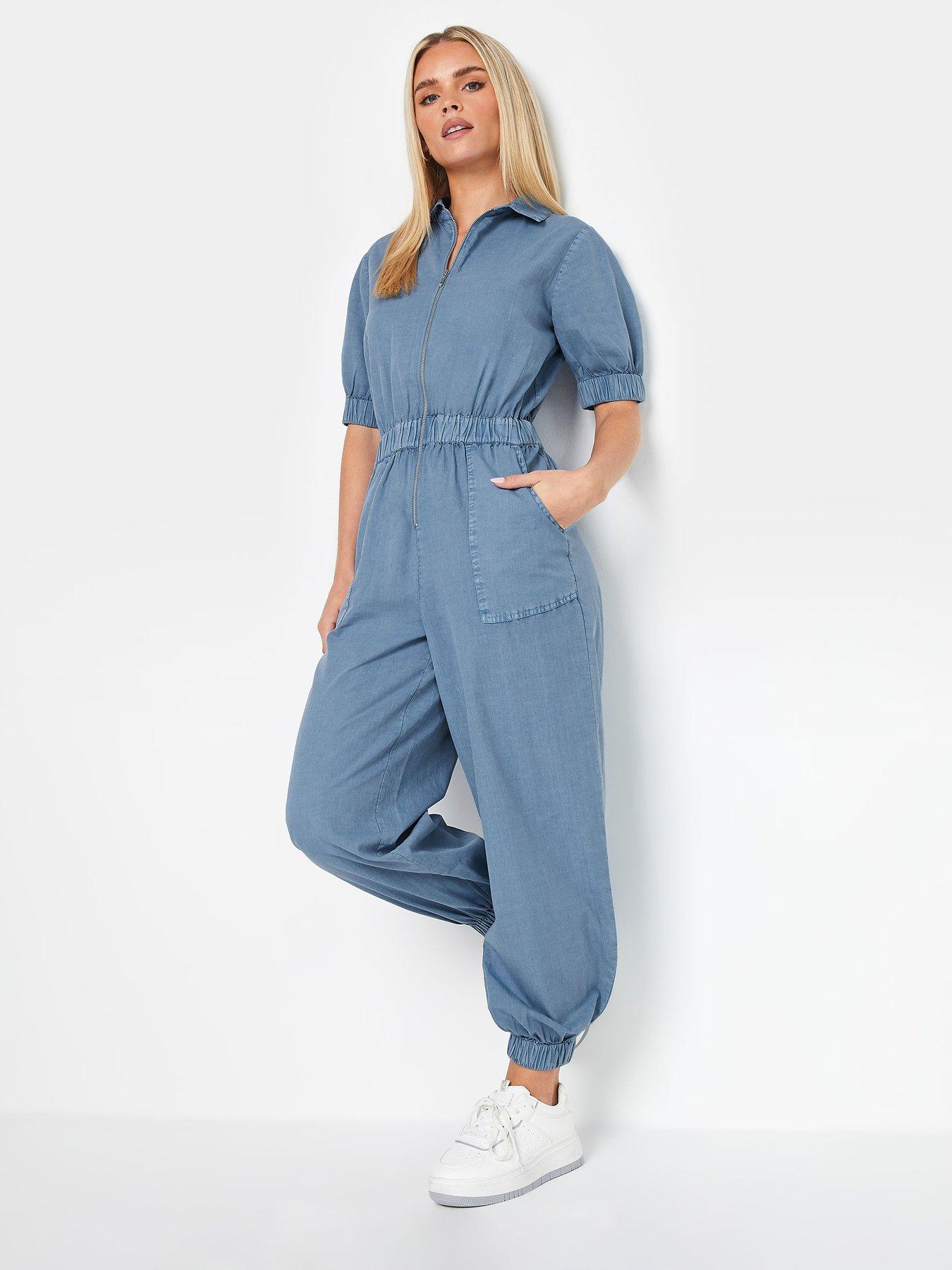 pixiegirl-petite-zip-through-jumpsuit-bluefront