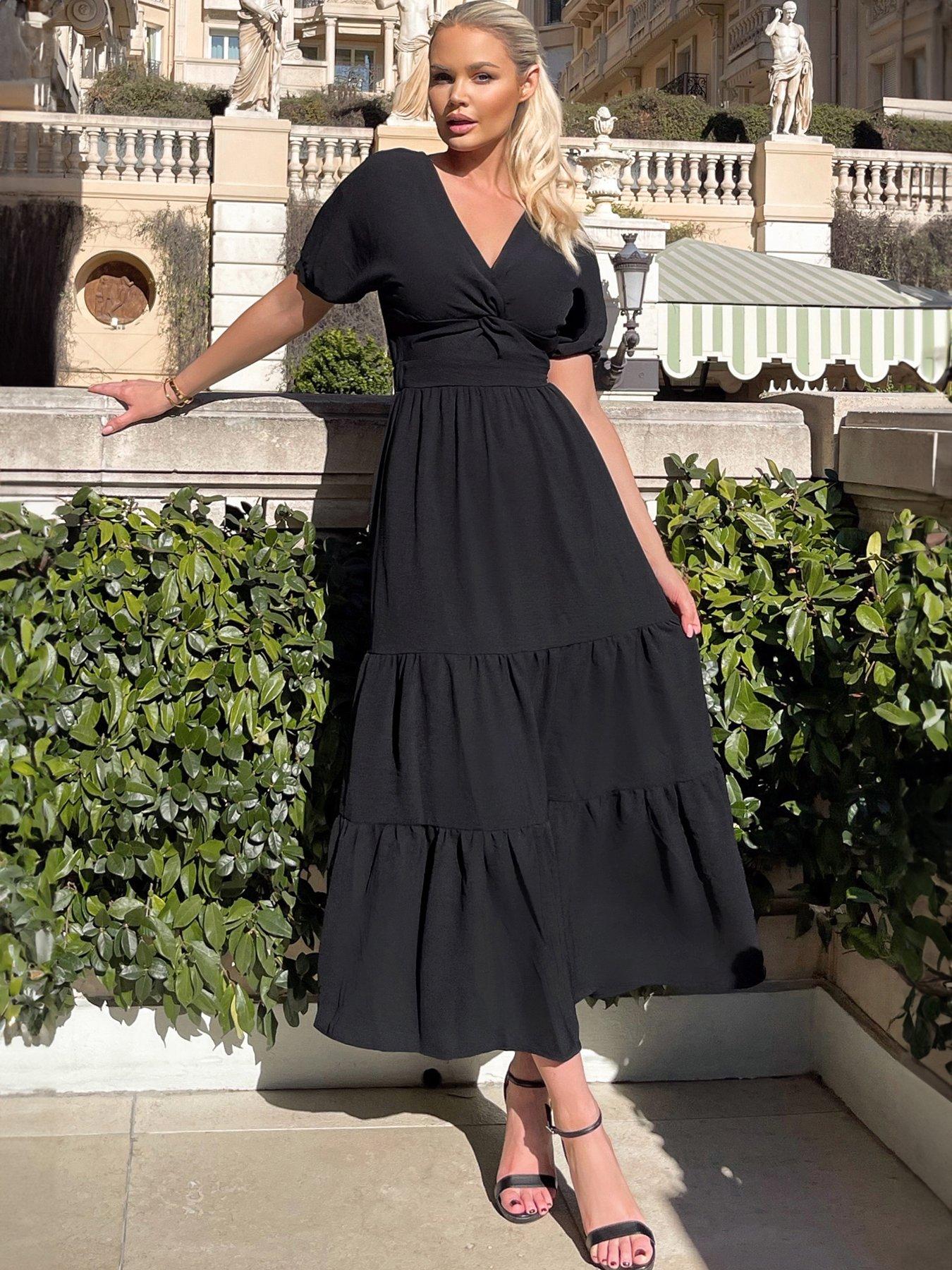 ax-paris-twist-front-maxi-smock-dress-blackoutfit