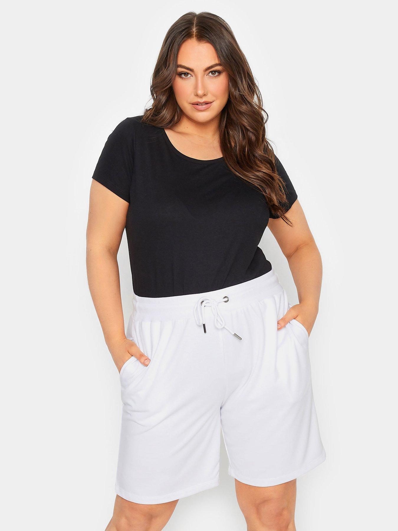 yours-curve-white-jogger-shortsfront