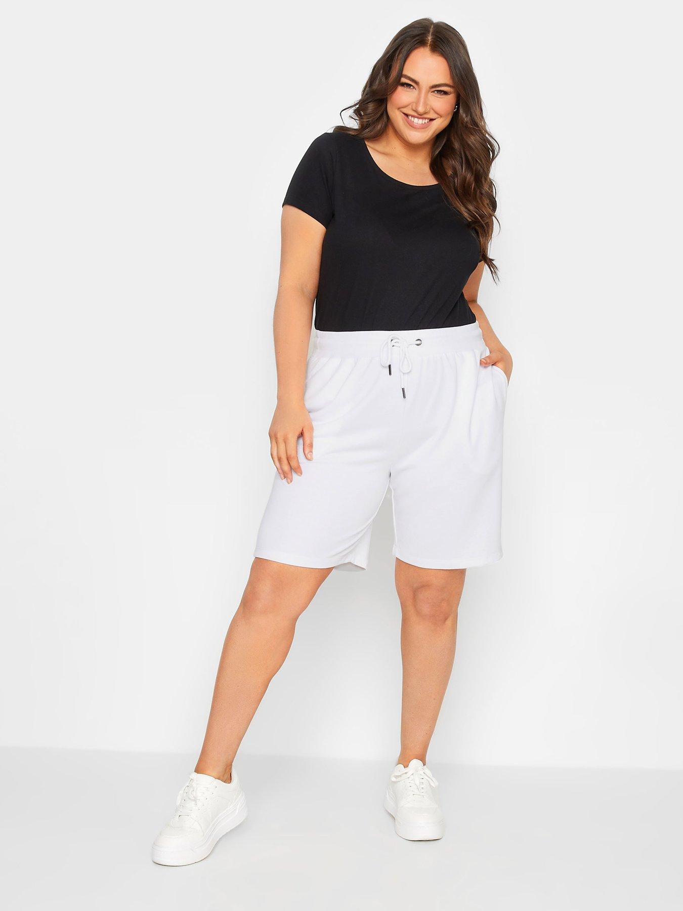 yours-curve-white-jogger-shortsback