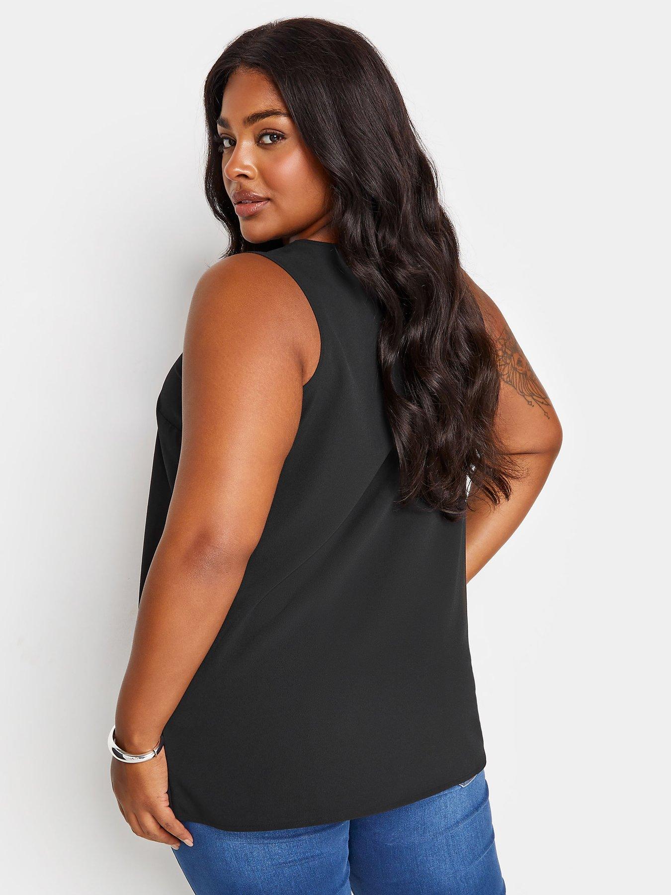 yours-curve-sleeveless-vest-blackstillFront