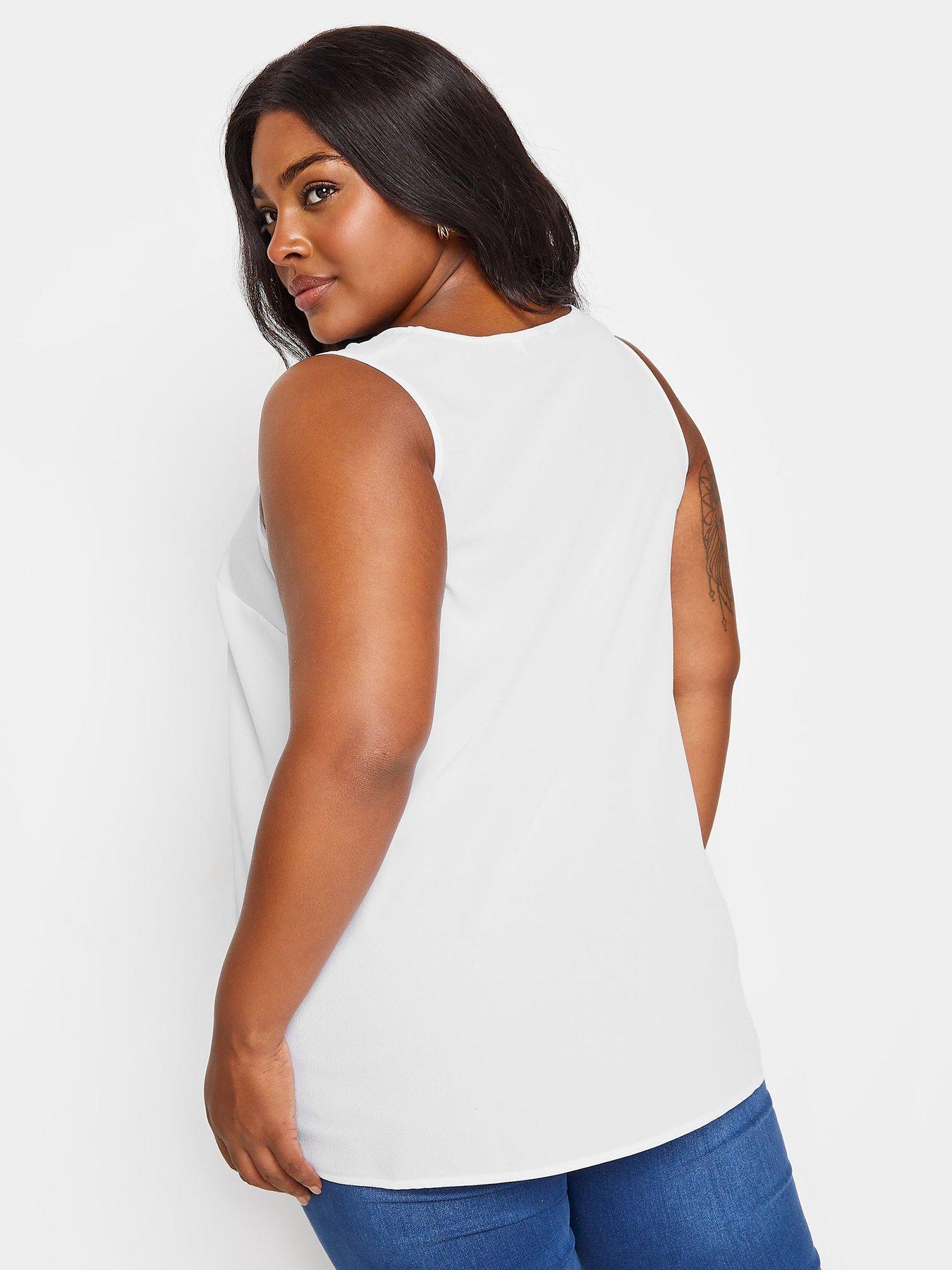 yours-curve-sleeveless-v-neck-vest-whitestillFront