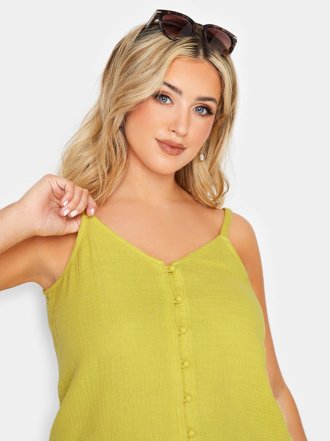 yours-curve-button-cami-vest-yellowoutfit