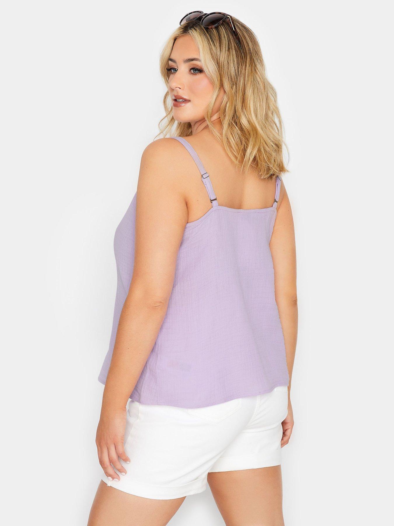 yours-curve-button-cami-vest-purplestillFront