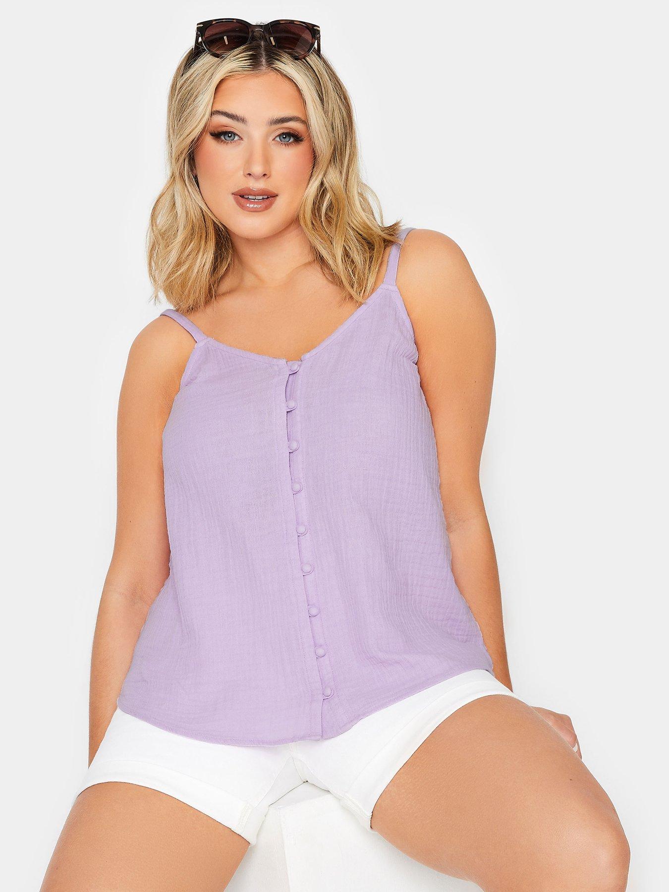 yours-curve-button-cami-vest-purpleoutfit