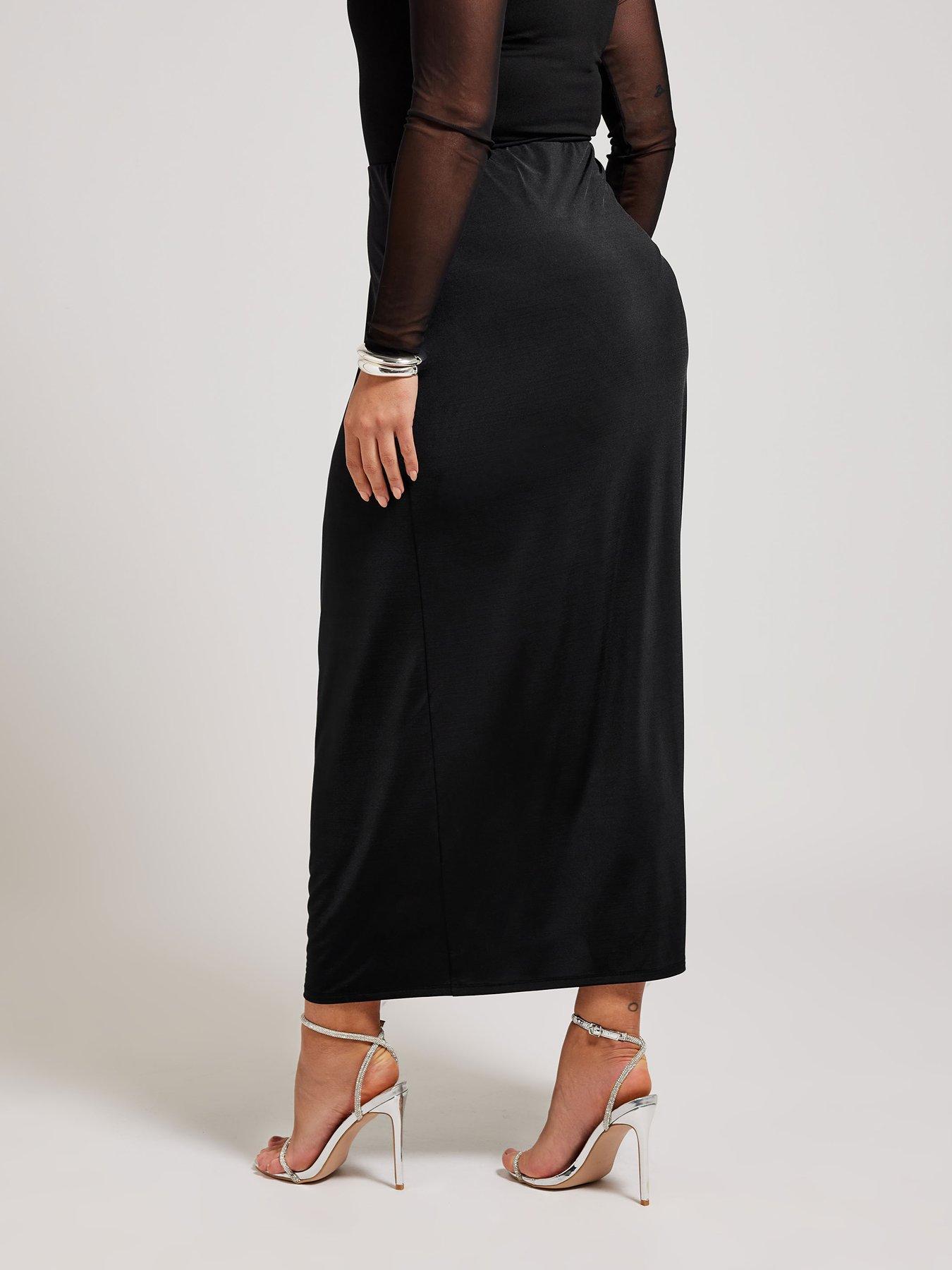 yours-curve-slinky-column-skirt-blackstillFront