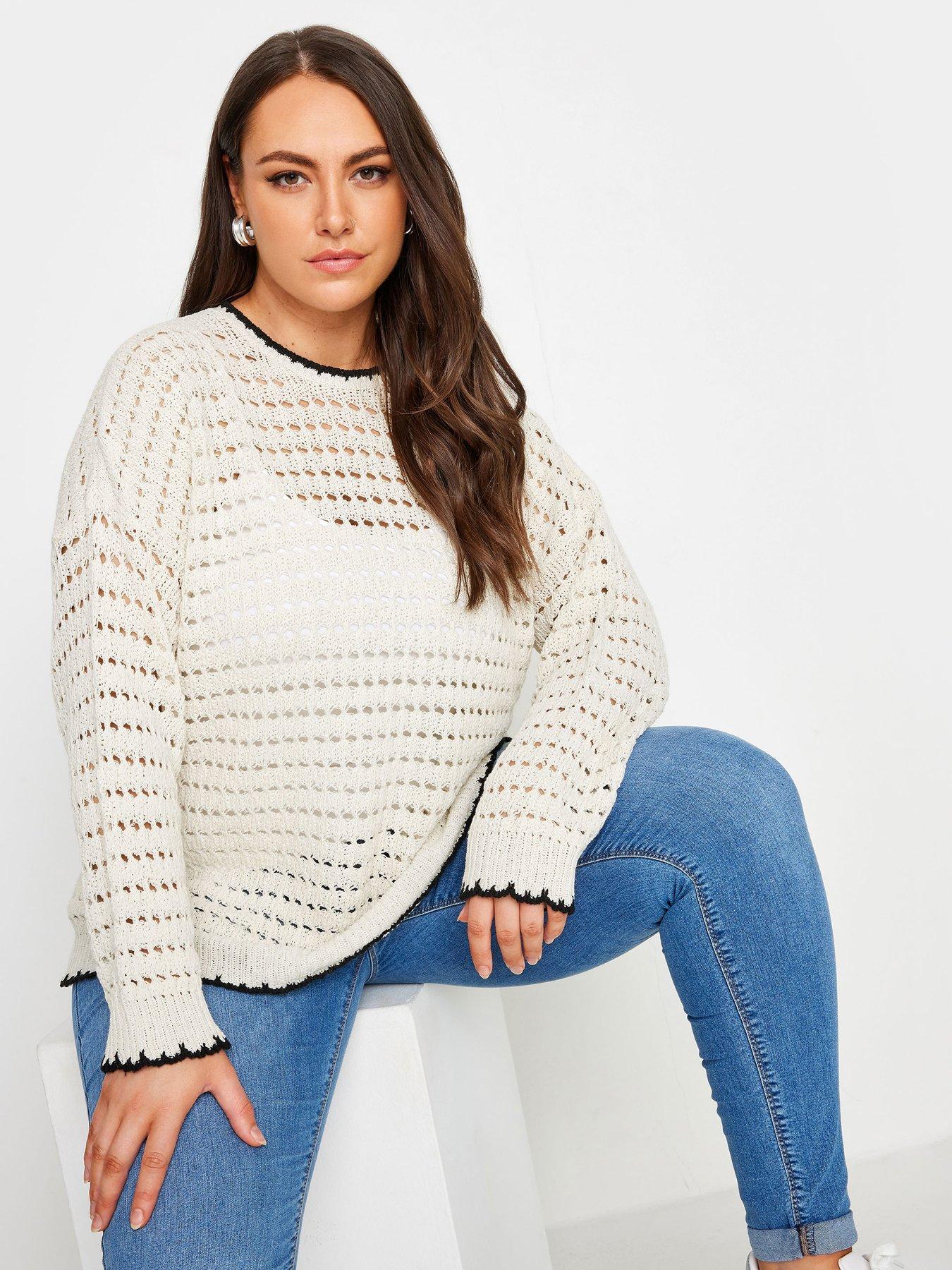 yours-curve-tipped-edge-crochet-jumper-ivoryfront