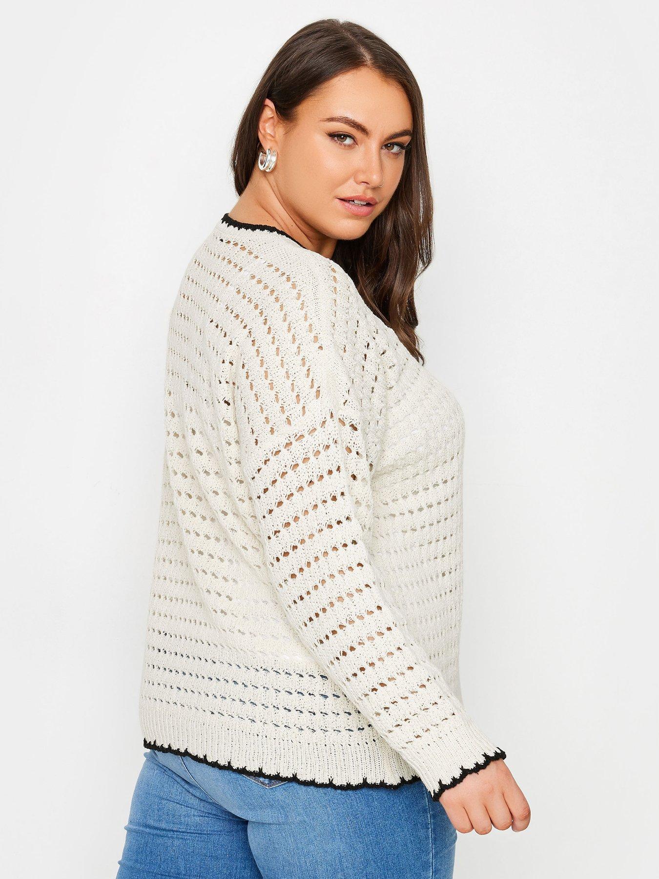 yours-curve-tipped-edge-crochet-jumper-ivorystillFront