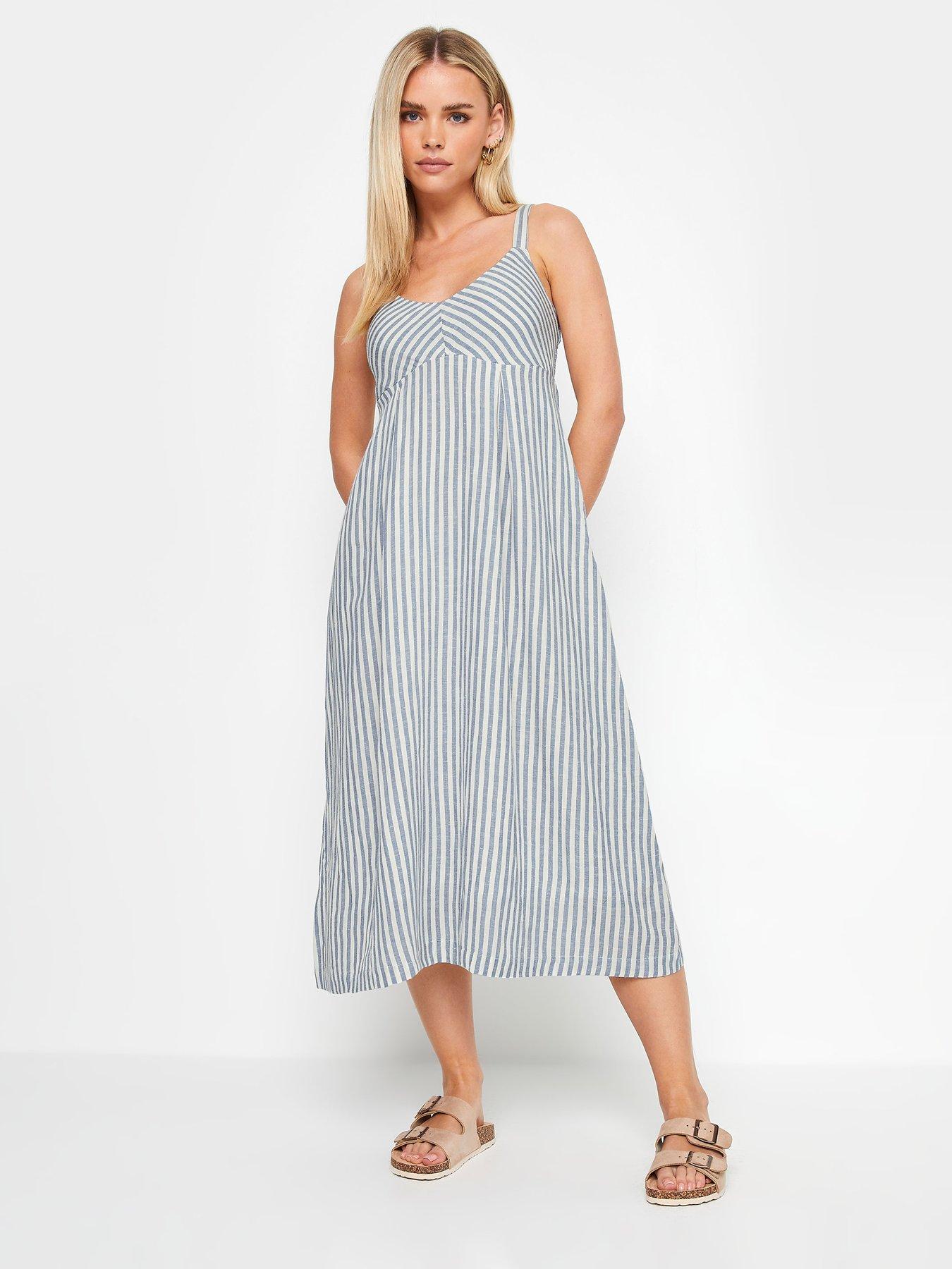 pixiegirl-petite-blue-stripe-midi-dress