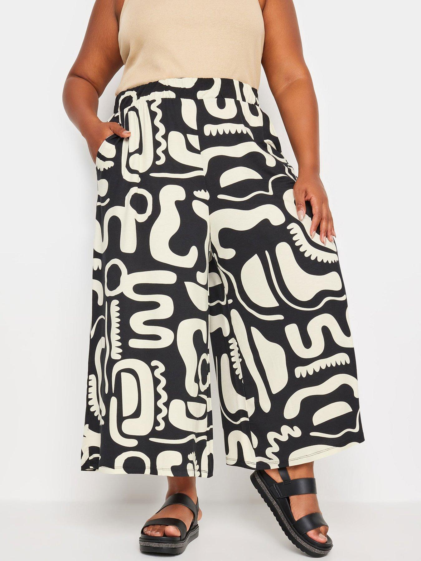 yours-curve-jersey-midaxi-culotte-blackfront