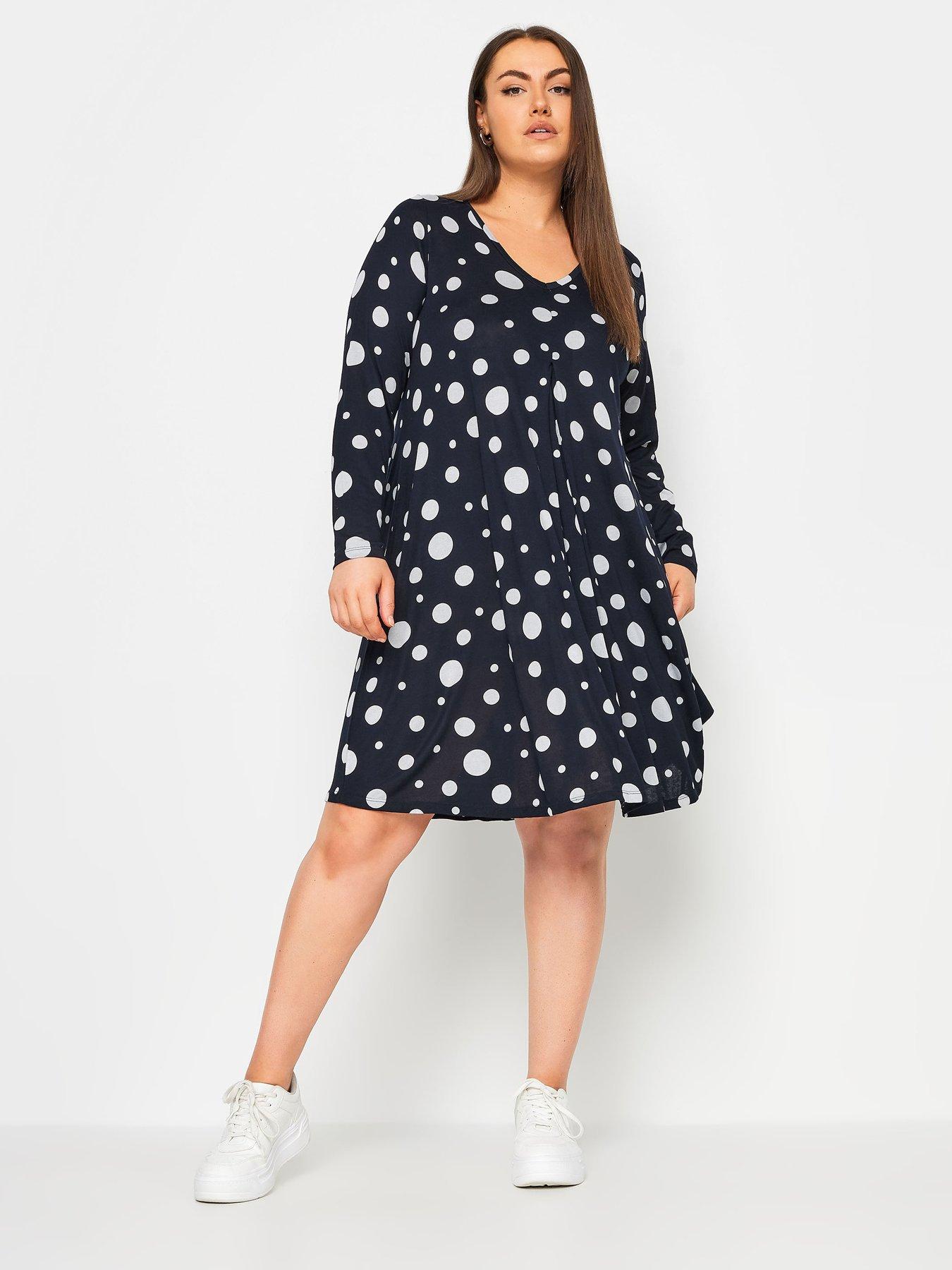 yours-curve-dot-printed-mini-dress-blueback