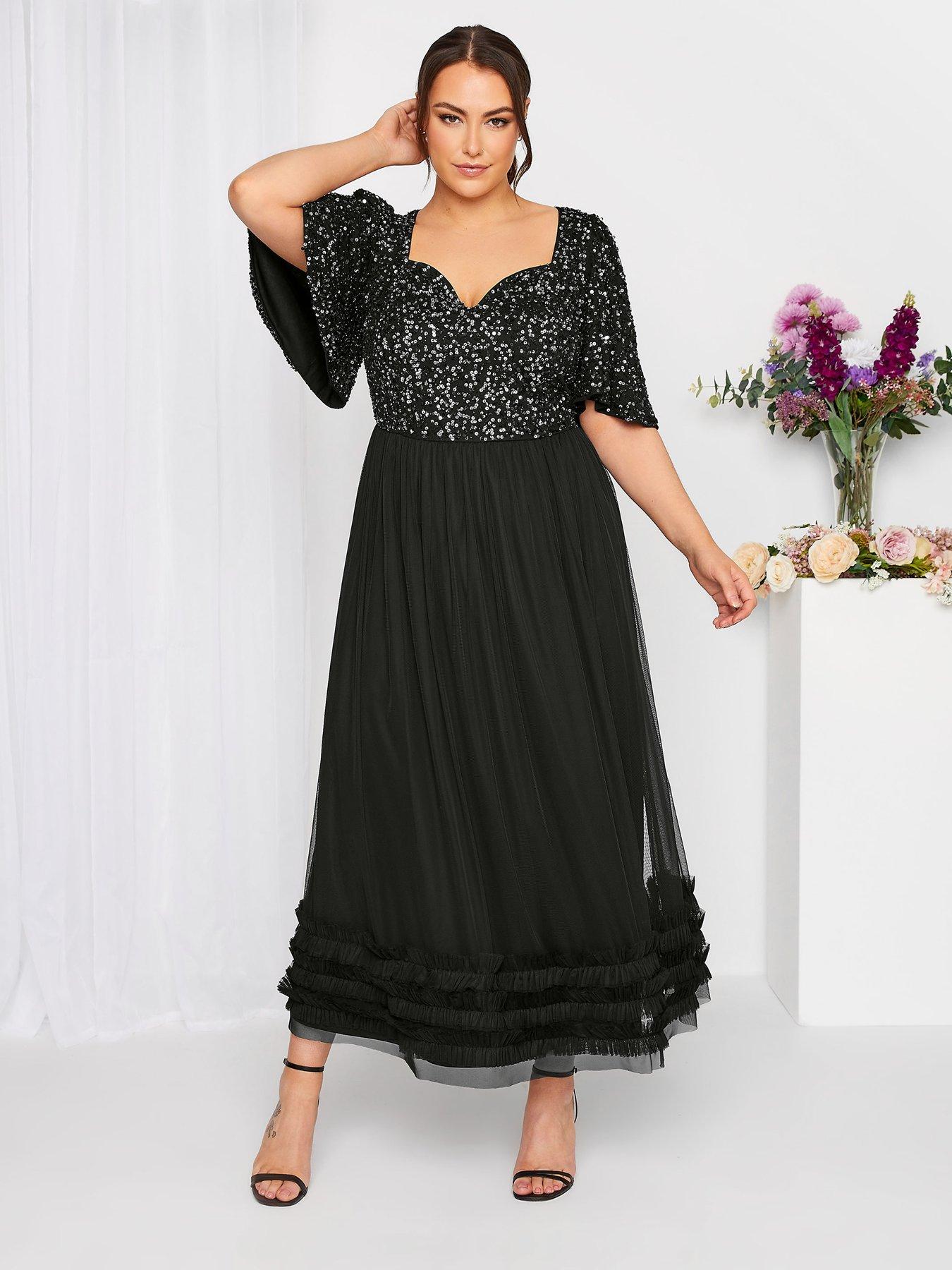 yours-curve-luxe-sweetheart-ruffle-maxi-dress-black