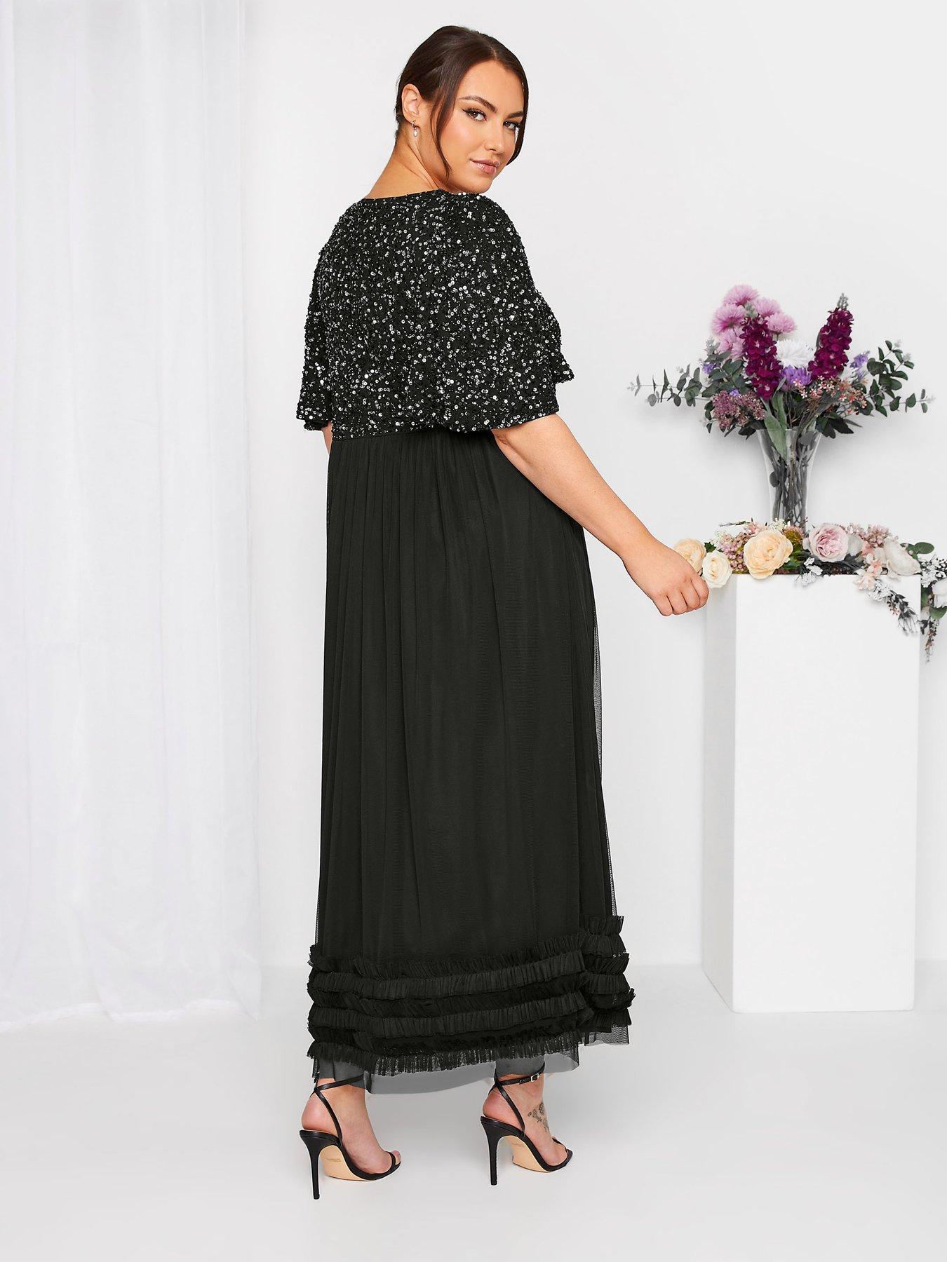 yours-curve-luxe-sweetheart-ruffle-maxi-dress-blackstillFront