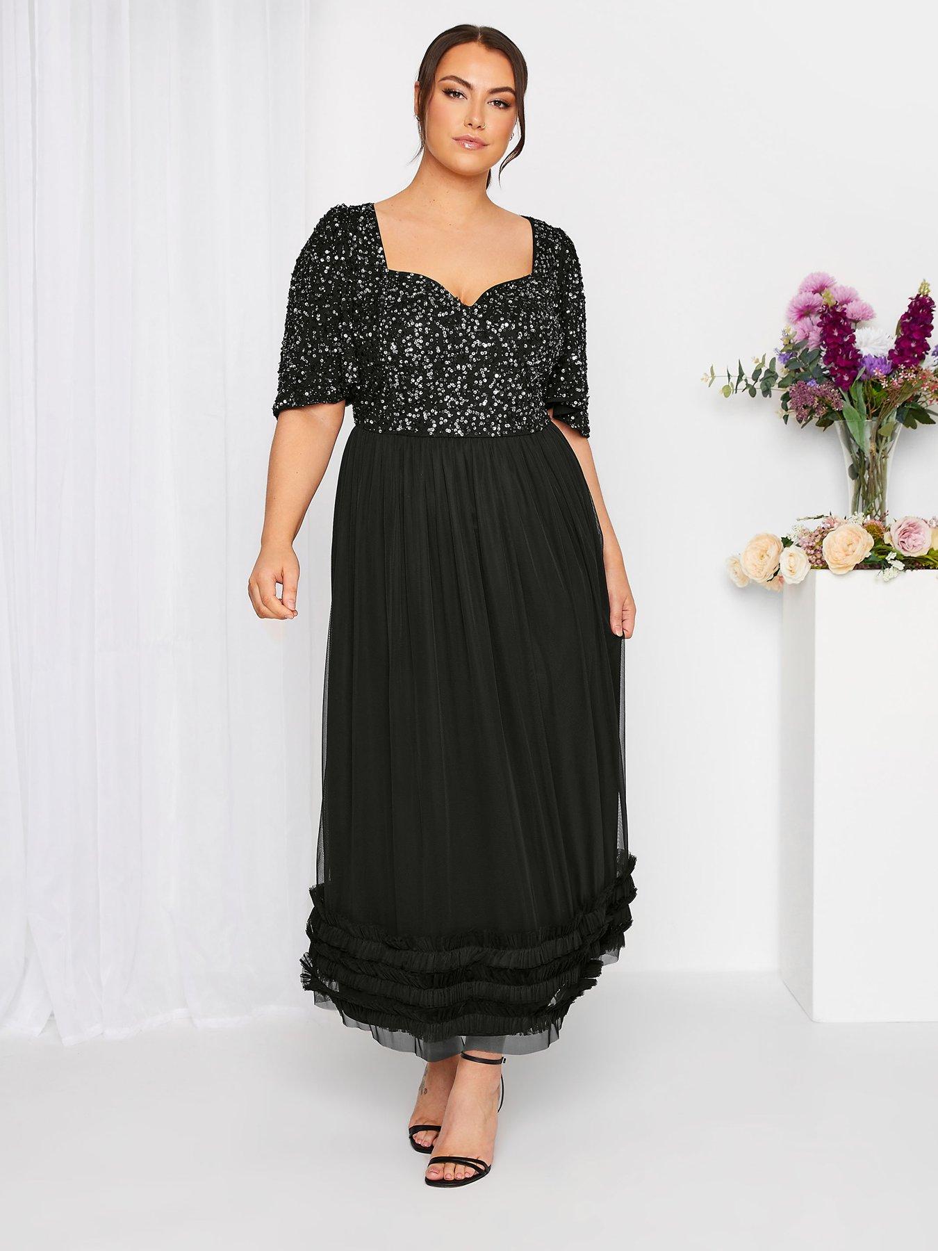 yours-curve-luxe-sweetheart-ruffle-maxi-dress-blackback