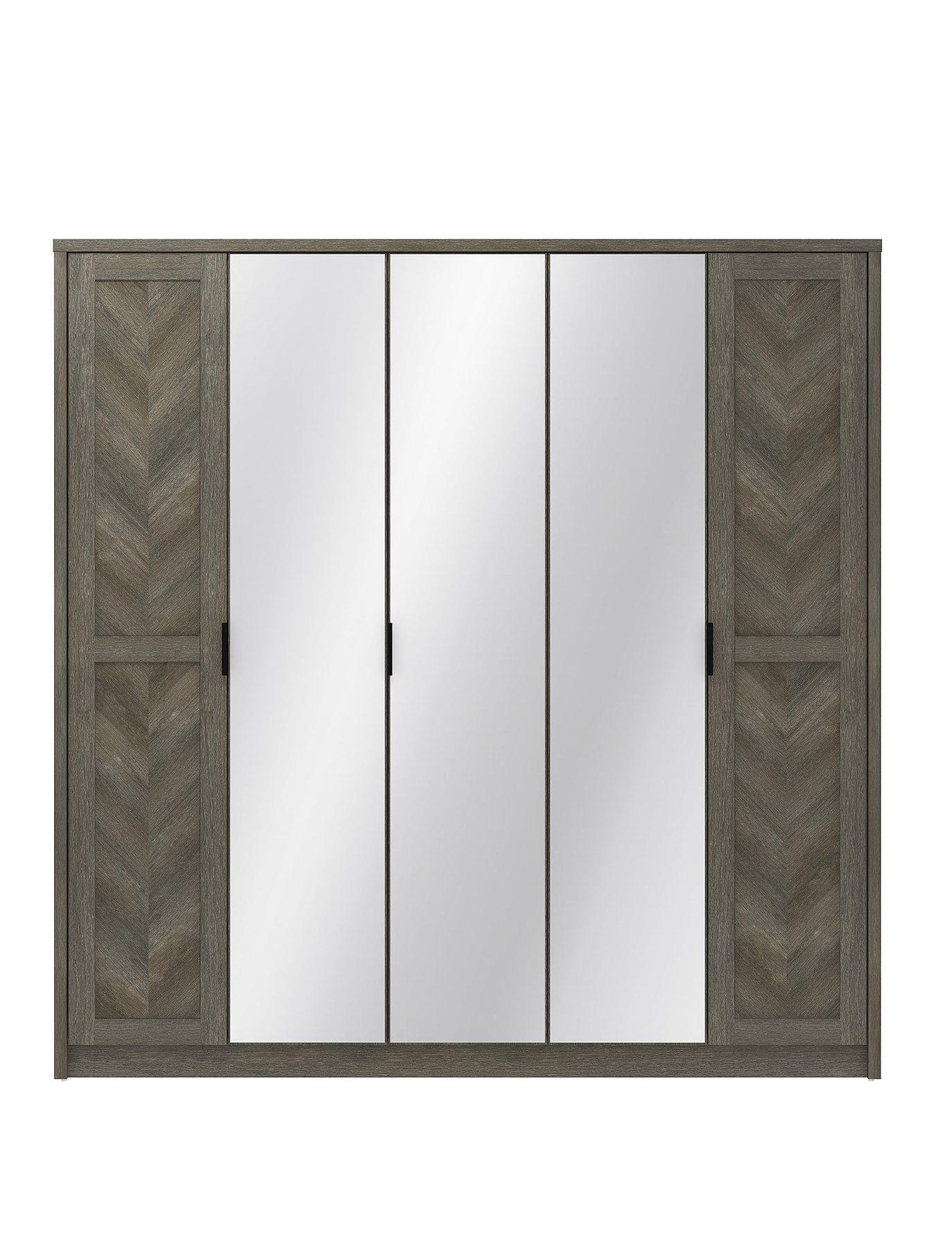 very-home-chevry-5-door-mirrored-wardrobe-greynbspoakback