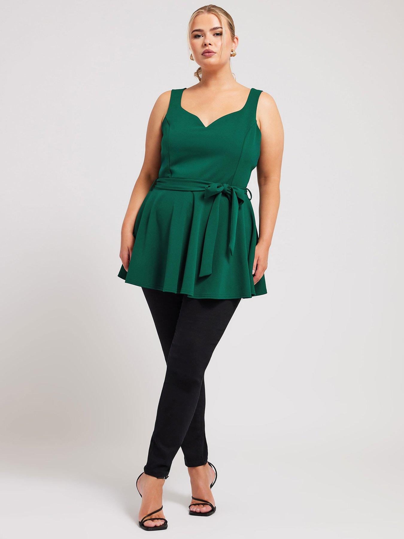 yours-curve-sweetheart-peplum-top-greenback