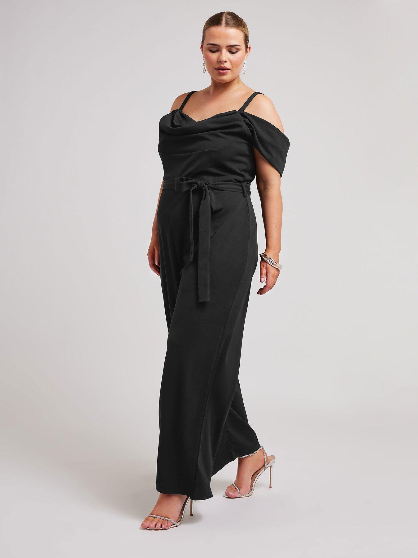 yours-curve-cowl-cold-shoulder-jumpsuit-blackback