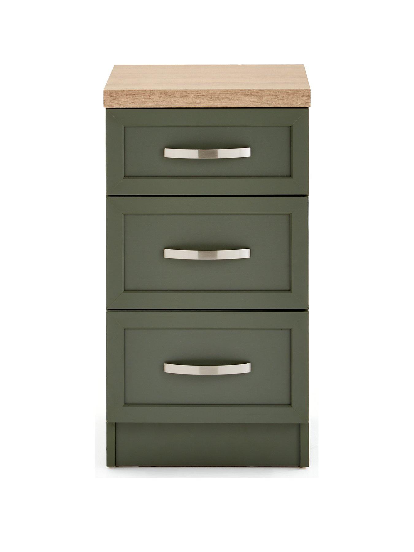 very-home-camberley-3-drawer-graduated-bedside-chest-greenstillFront