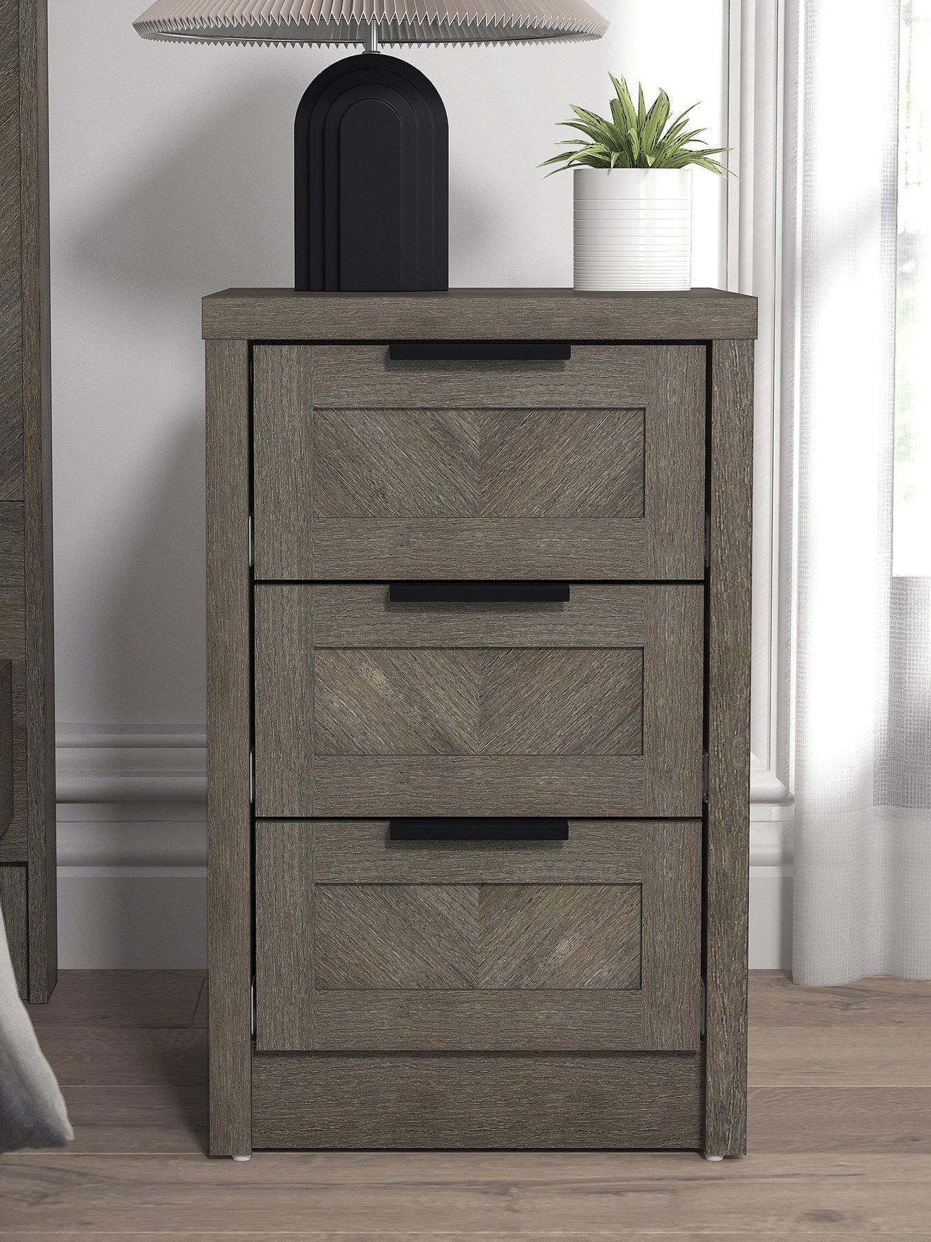 very-home-chevry-3-drawer-bedside-chest-greynbspoak